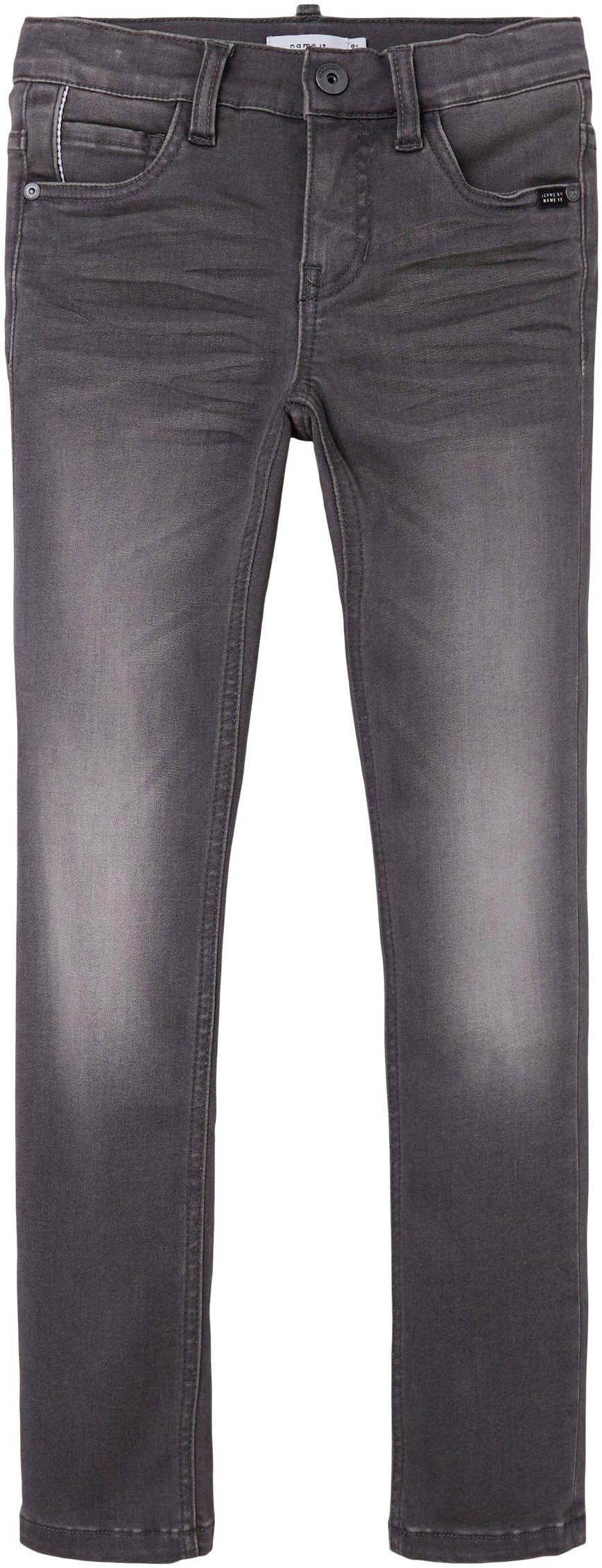 Name It Stretch-Jeans dark grey denim