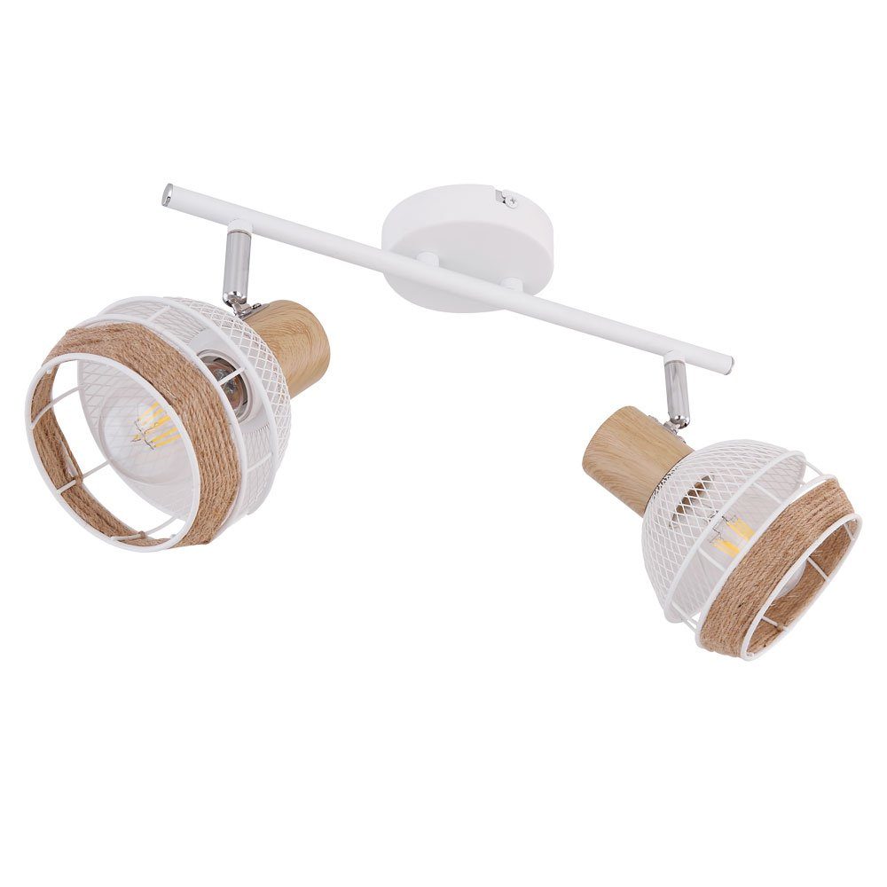 GLOBO LIGHTING LED Deckenleuchte, Leuchtmittel nicht inklusive, Vintage Decken Leuchte Spot Strahler Leiste verstellbar