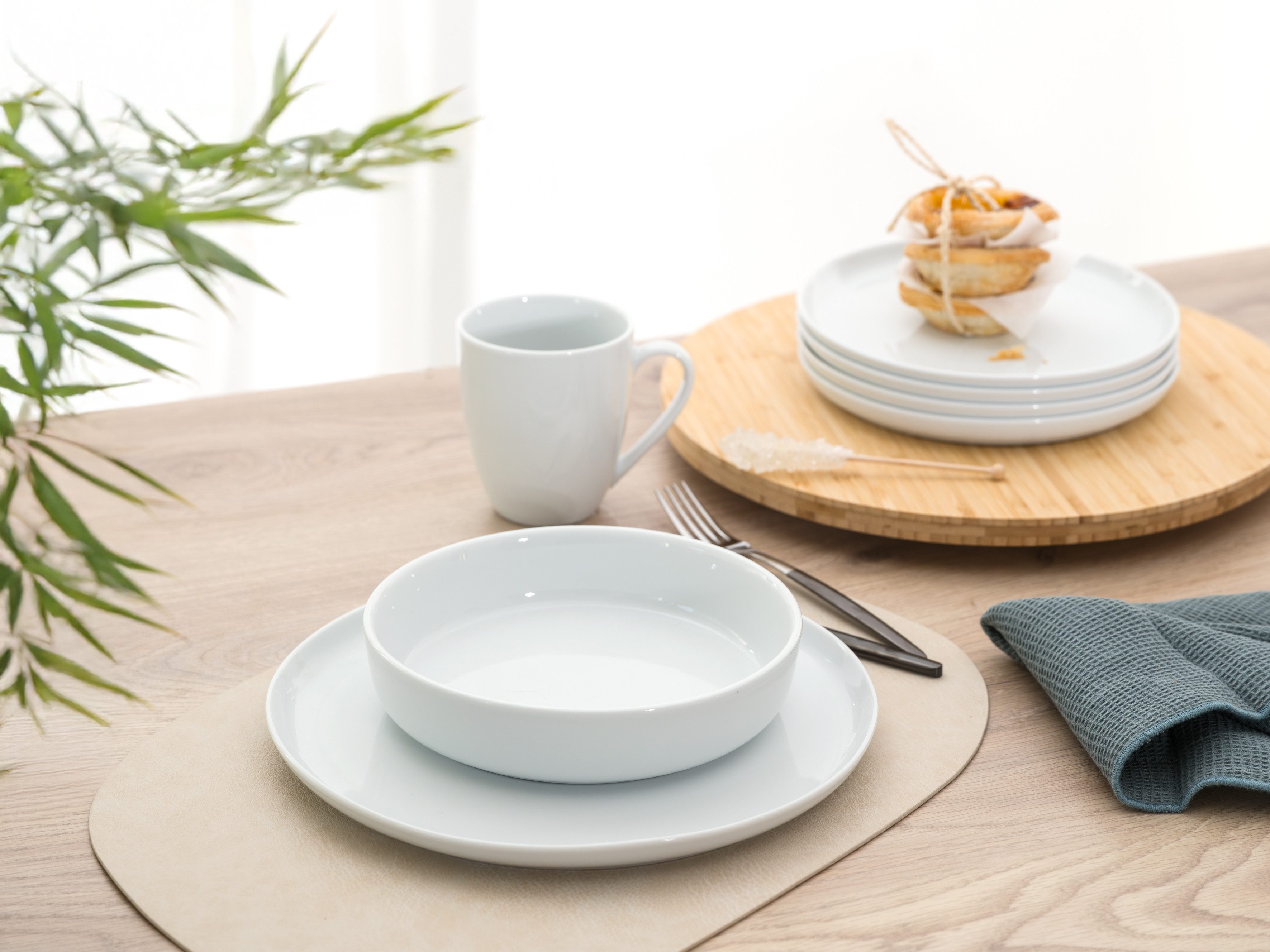 LeGer Home by Lena Gercke Kombiservice Elowen (16-tlg), 4 Personen, Porzellan, Haltbarkeit, Zeitlos