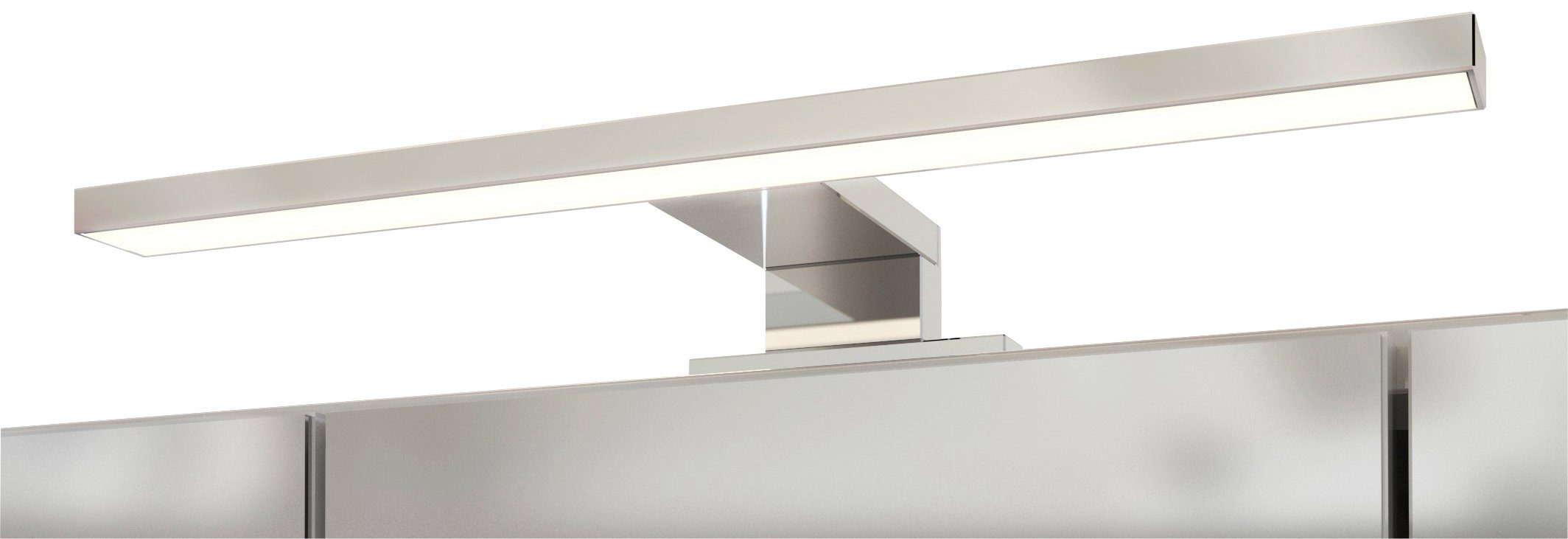 HELD MÖBEL Spiegelschrank Livorno Inklusive weiß LED-Beleuchtung | weiß/weiß