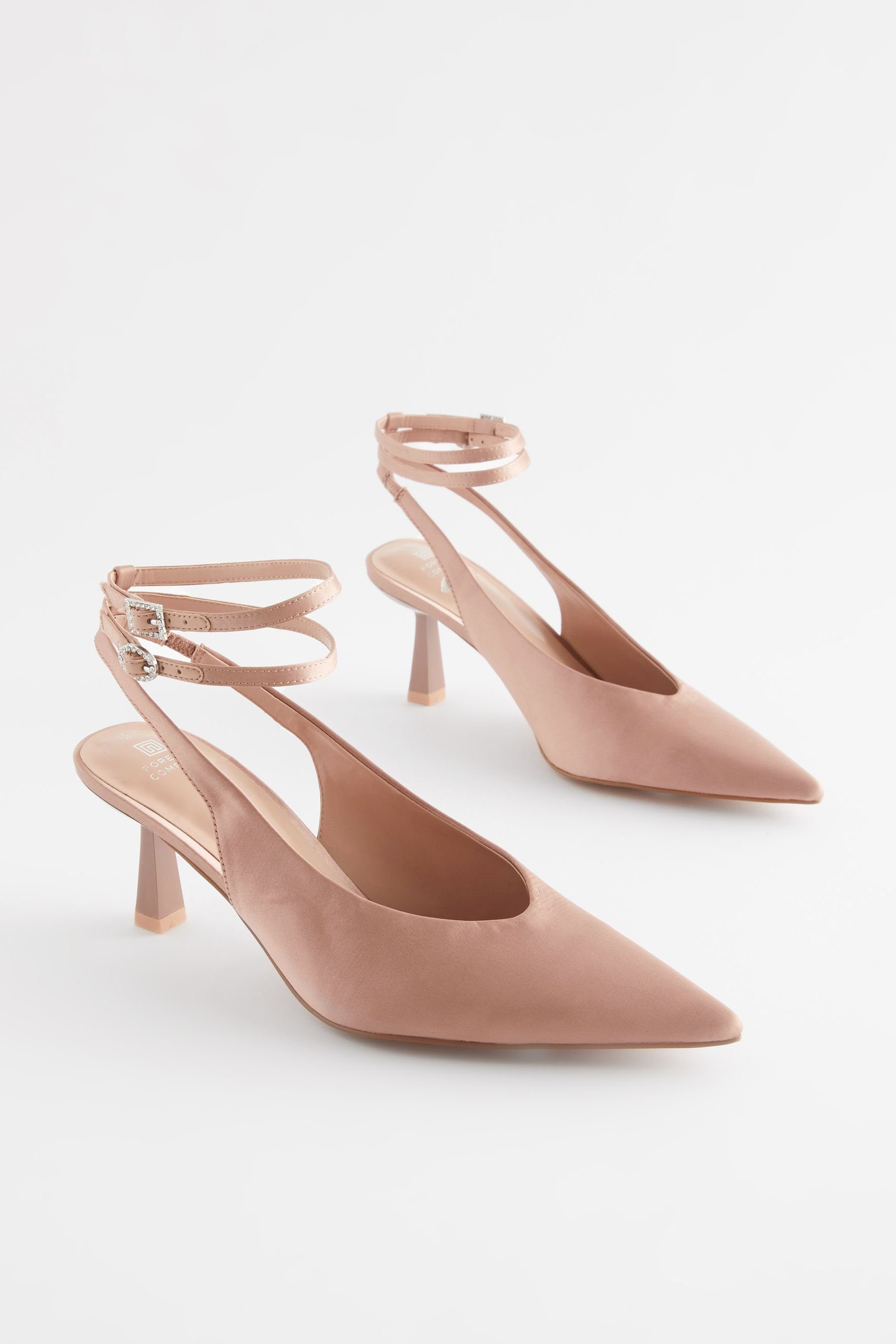 Nougat Next Forever Slingpumps mit Slingbacks (1-tlg) Schmuckbesatz Comfort®