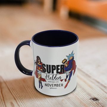 Close Up Tasse Superhelden Tasse Superhelden werden im November geboren