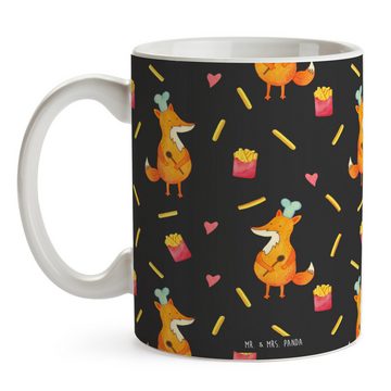 Mr. & Mrs. Panda Tasse Fuchs Pommes - Grau - Geschenk, Kaffeetasse, Porzellantasse, Pomes Fr, Keramik, Herzberührende Designs