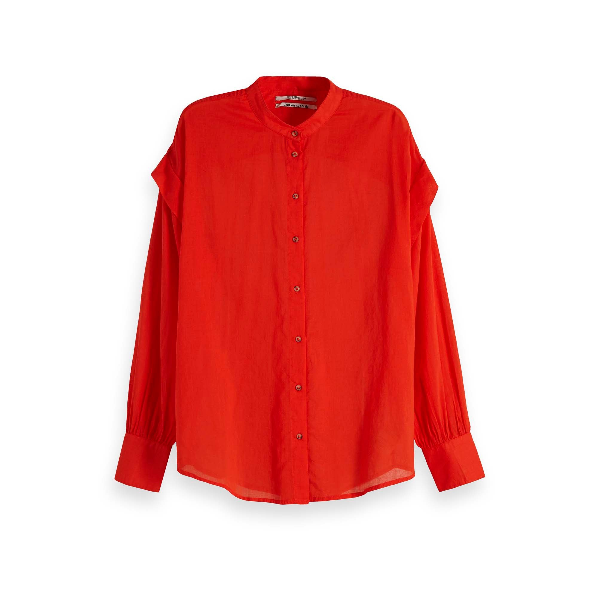 Kurzarmhemd Maison Scotch Damen Langarmhemd Lightweight Shirt 149793