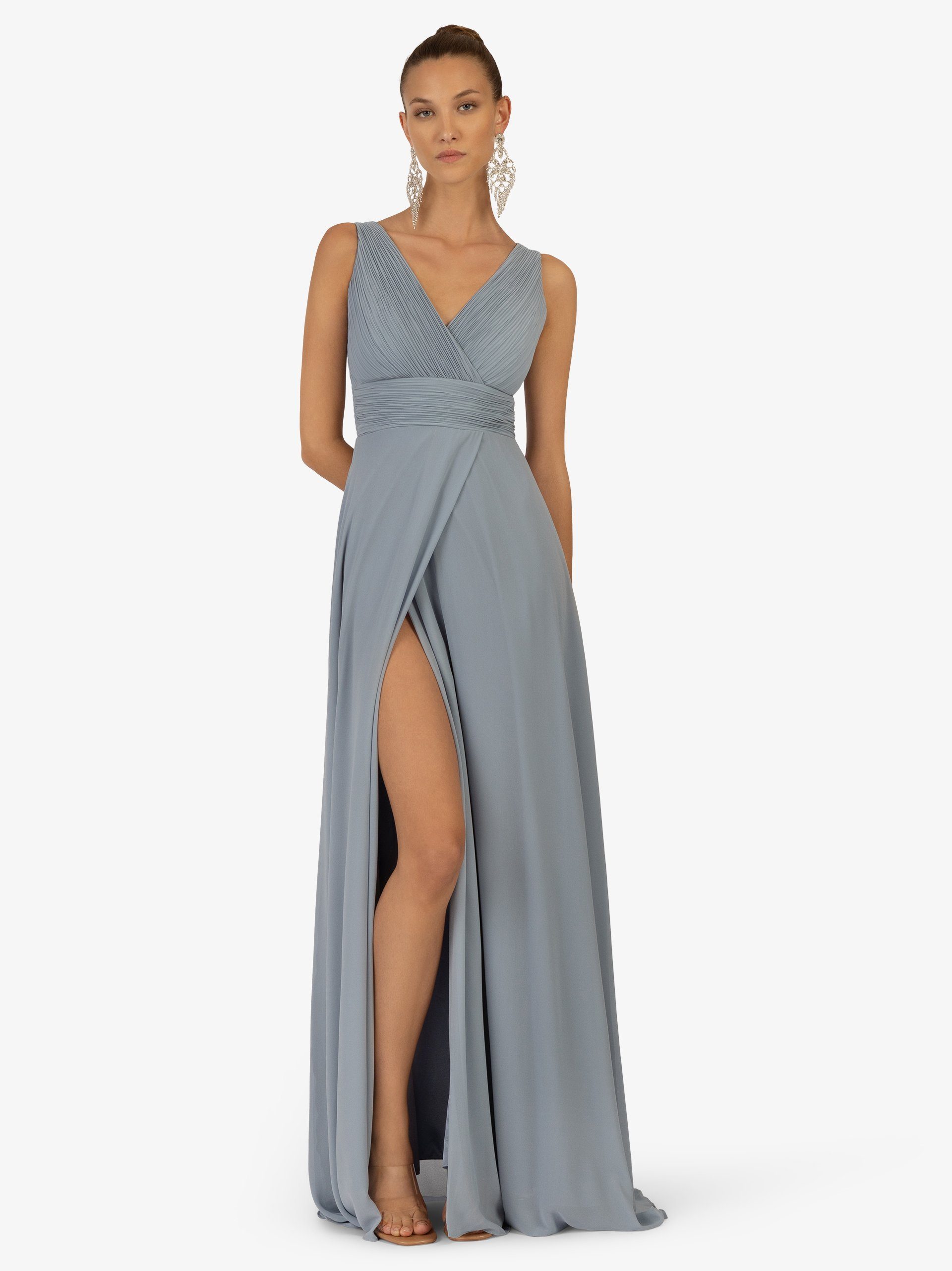 Kraimod Abendkleid mit V-ausschnitt vorne und günstig online kaufen