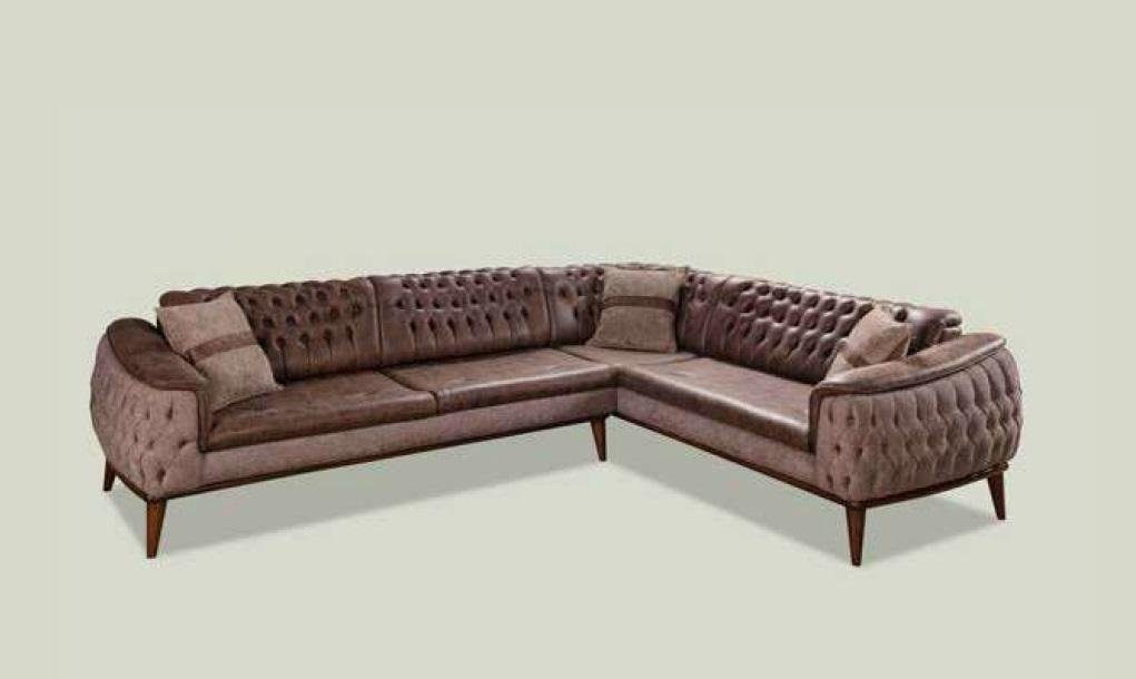 Textile Sofa Wohnzimmer JVmoebel Ecksofa L-Form Couch Ecksofa