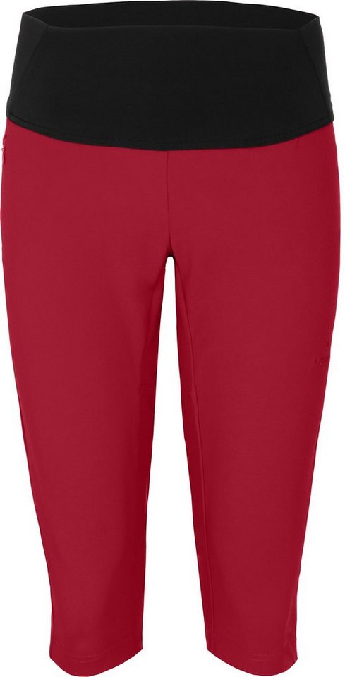 Bergson Outdoorhose TIKEN Capri (tight) Damen 3/4 Outdoor Leggings,  elastisch, schnelltrocknend, Normalgrößen, rot