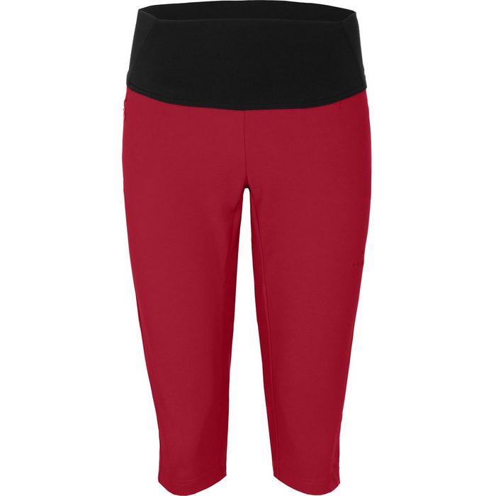 Bergson Outdoorhose TIKEN Capri (tight) Damen 3/4 Outdoor Leggings elastisch schnelltrocknend Normalgrößen rot