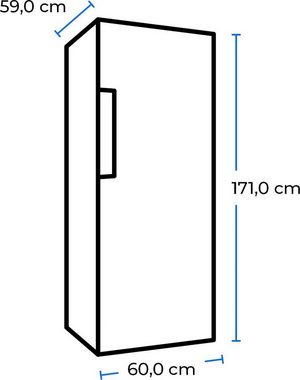 exquisit Gefrierschrank GS280-HE-040D, 171 cm hoch, 60 cm breit