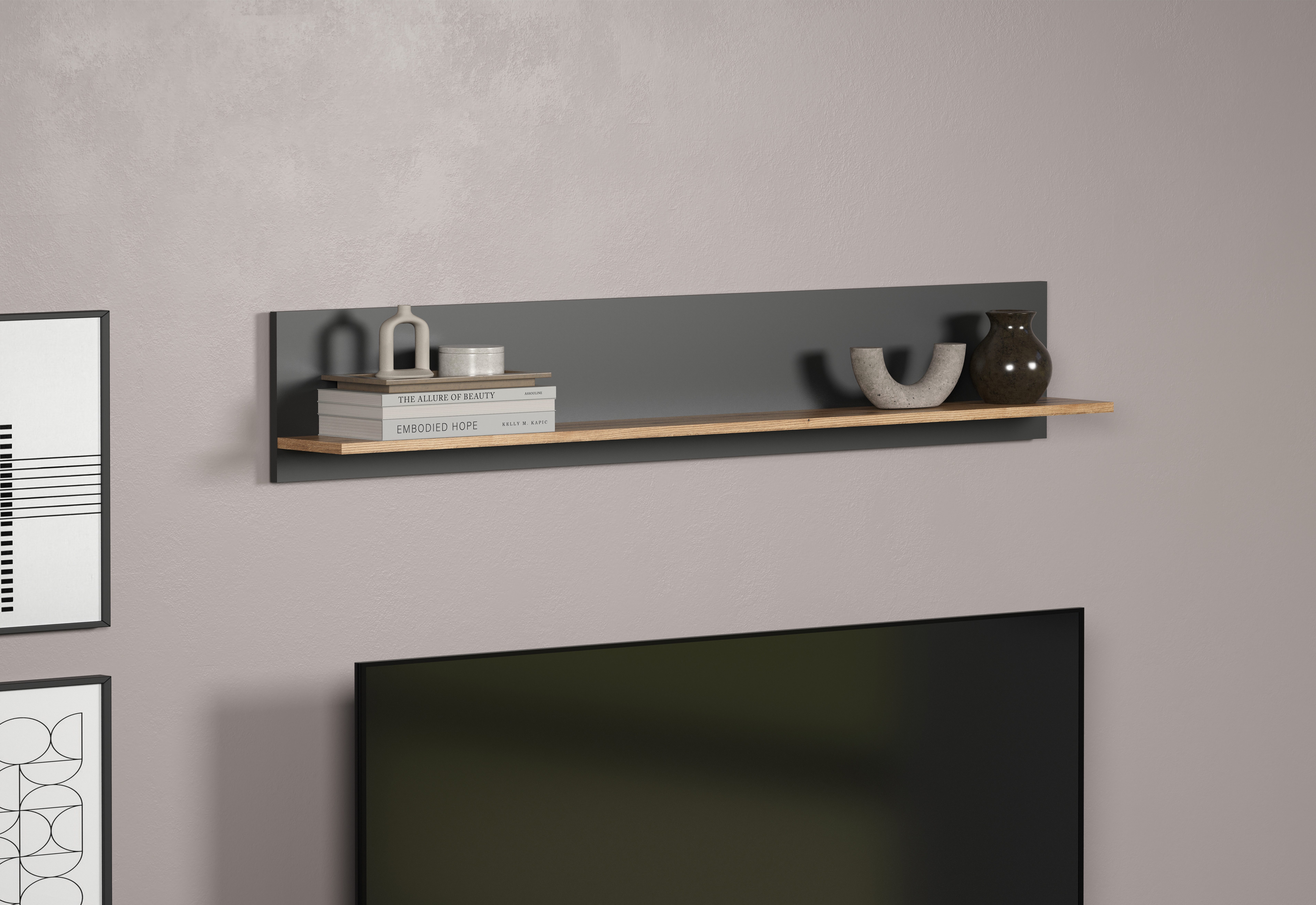 INOSIGN Wandboard Estepona, 1-tlg., Wandboard mit Ablage - (B/T/H) 150/18/2 günstig online kaufen