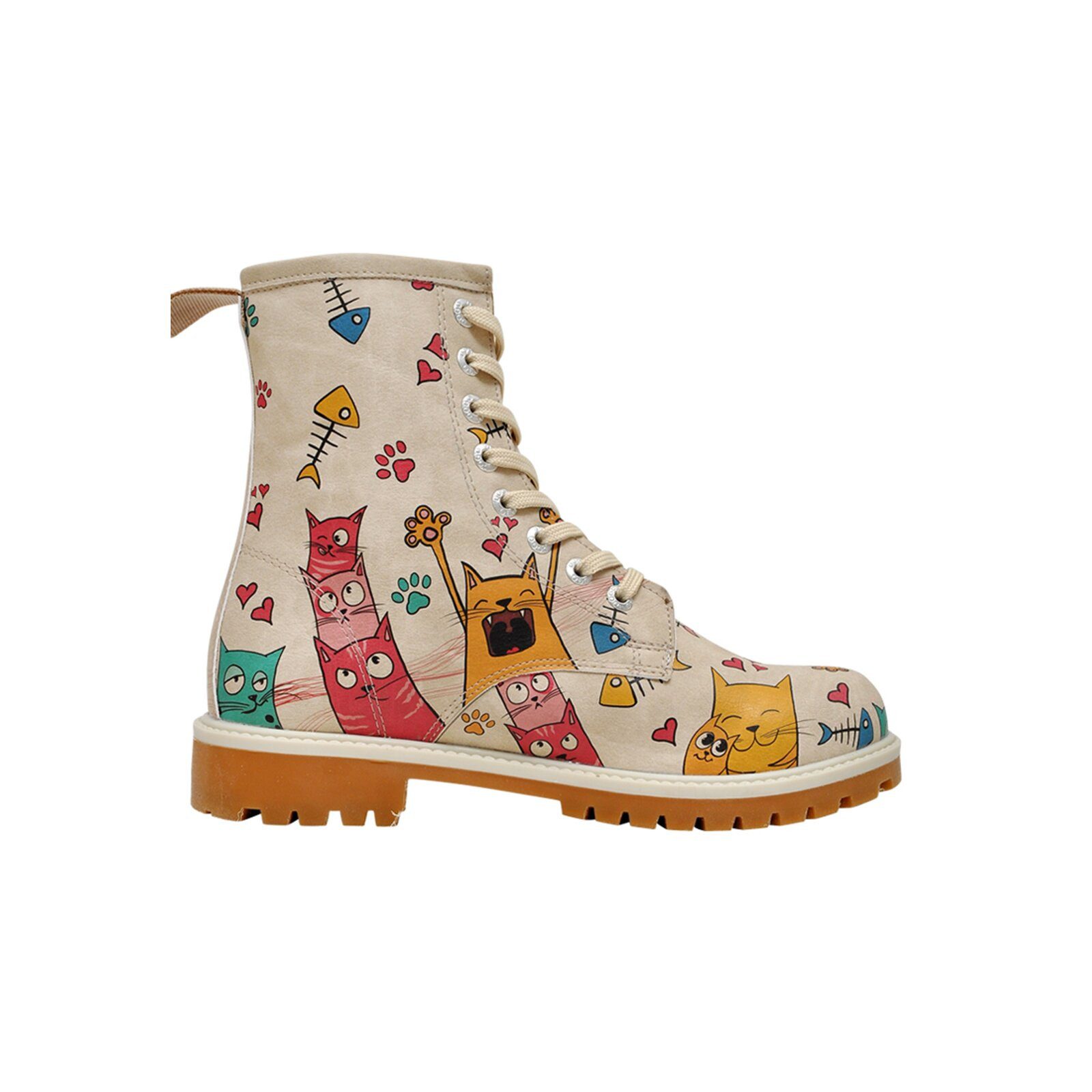 DOGO Longe Boots Schnürstiefel It Wasn't Me Damen Stiefeletten, Schnürboots Handgefertigt