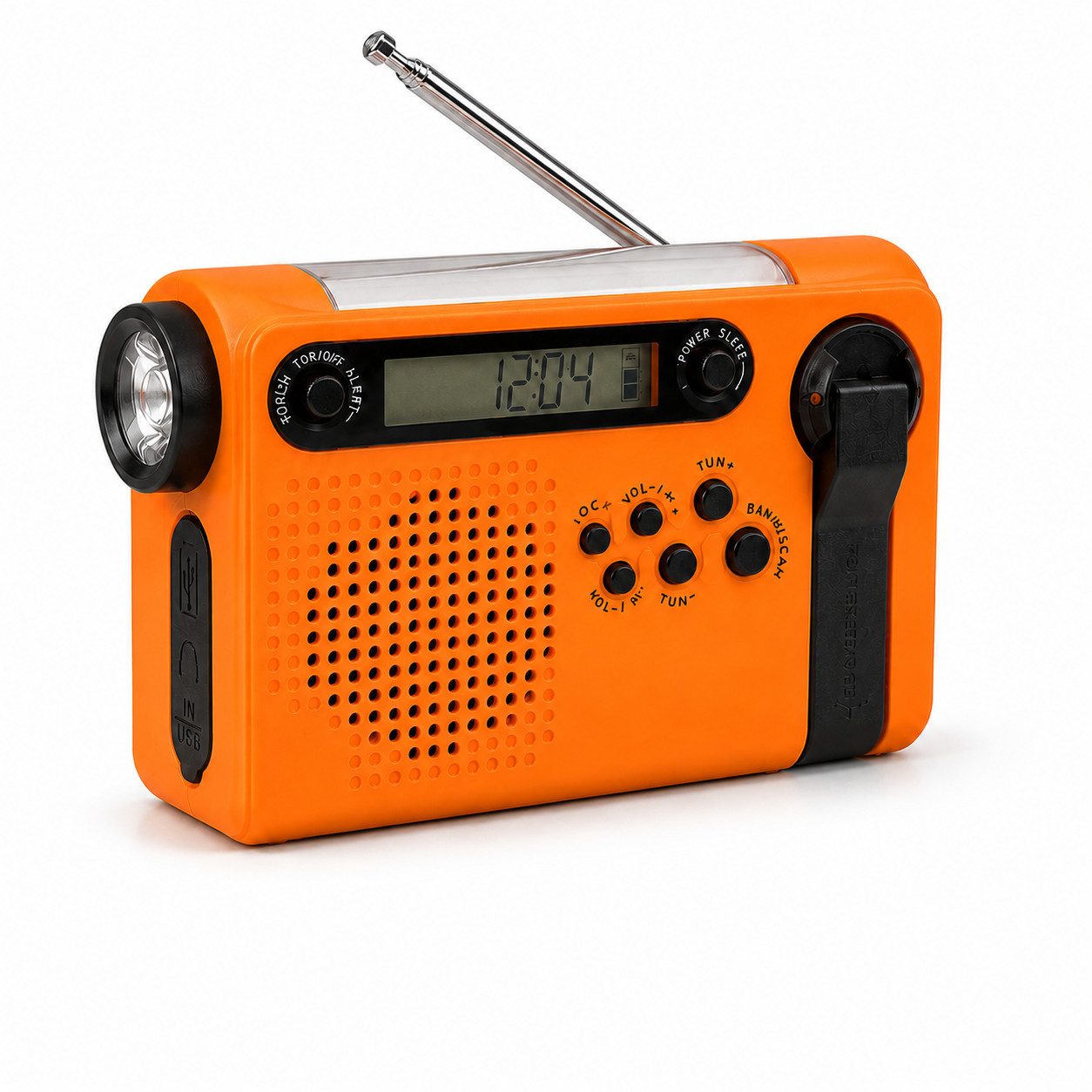 Lisabonde Notfallradio mit Kurbel Solar, AM/FM/SW Weltempfänger, Camping Radio Notfallradio (MW (AM), Kurzwelle (SW), UKW (FM, Automatischer Senderlauf, 0,7 W, Handkurbel,Solarpaneel, 35cm Antenne,austauschbarer 18650 Akku)