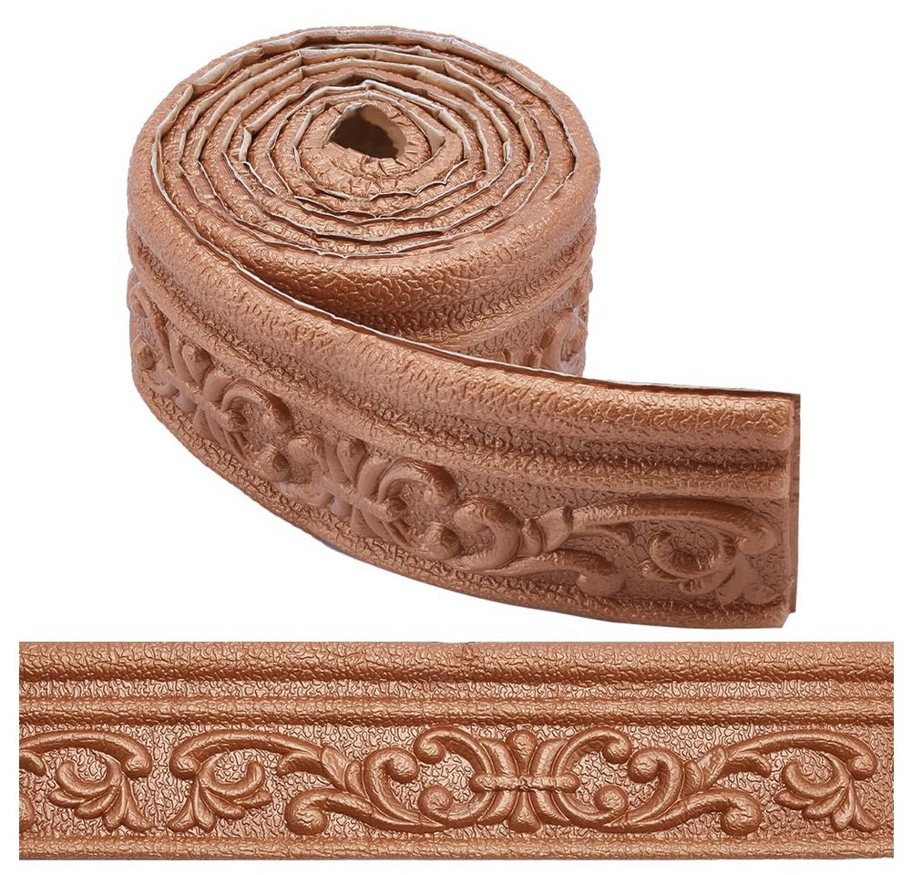 Coonoor Sockelleiste Selbstklebend Kantenschutz Leisten, Flexible Weichsockelleiste, 1-St., für Türen, Fenster, Wände, Küche, Fliesen