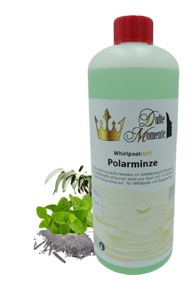 Dufte Momente Badezusatz Whirlpool Duft Polarminze (Eukalyptus, Menthol, Minze) 1000ml, vegan und ohne Tierversuche, kein Schaum