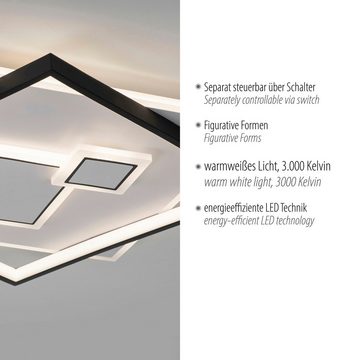 Paul Neuhaus Deckenleuchte MAILAK, getrennt schaltbar, LED fest integriert, Warmweiß, LED, separat steuerbar (Schalter)