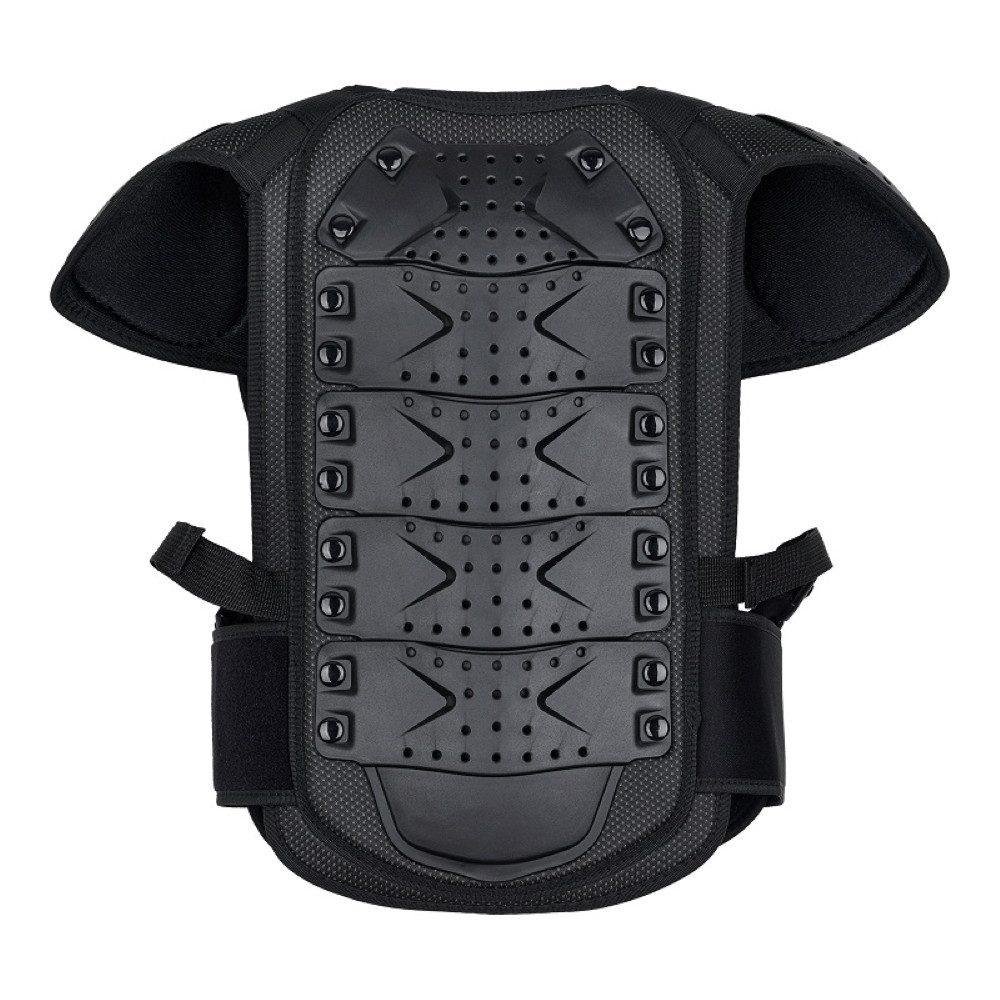 FunSport-Factory Protektorenweste Protektorenweste Kinder Jugend Body Protector Schwarz, Hartschale, atmungsaktiv, verstellbar, flexibler Rücken
