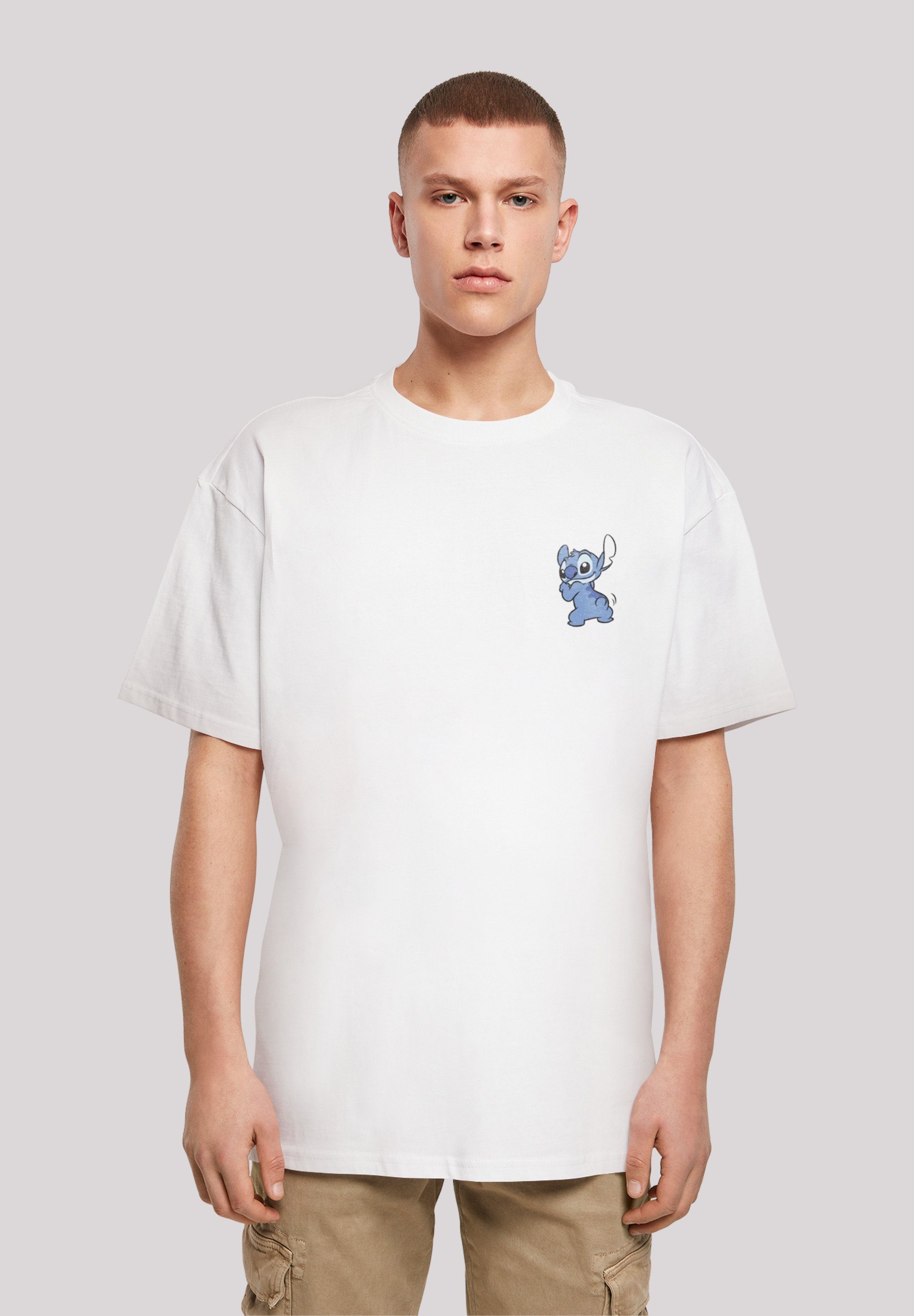 F4NT4STIC T-Shirt Disney Lilo And Stitch Stitch Backside Breast Print Print weiß