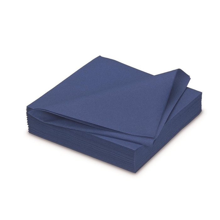 AVA Papierwaren N.V Papierserviette 25 Airlaid Servietten AVA Gala 40 x 40 cm in blau 40 cm x 40 cm 1/4-Falzung