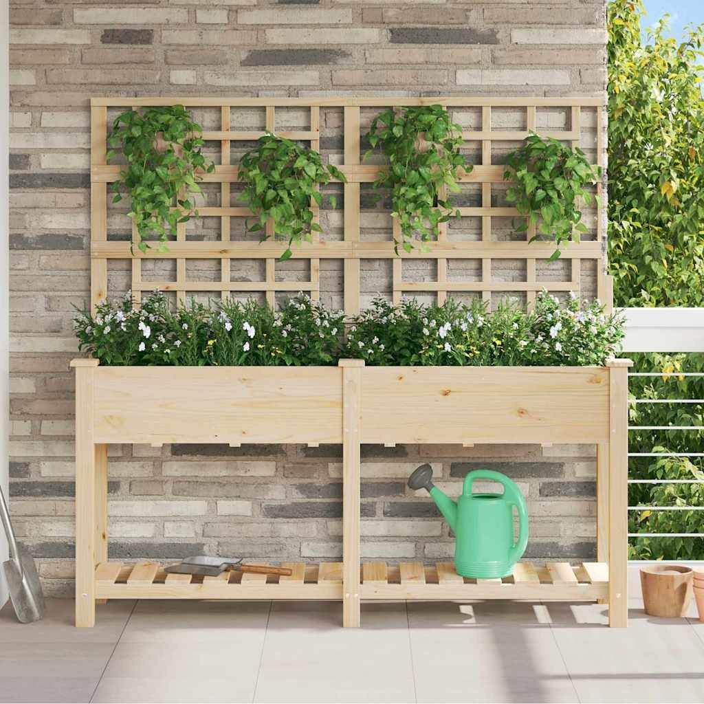 vidaXL Blumentopf Garten-Pflanzgefäß Beige 161 x 46 x 152,5 cm (1 St)