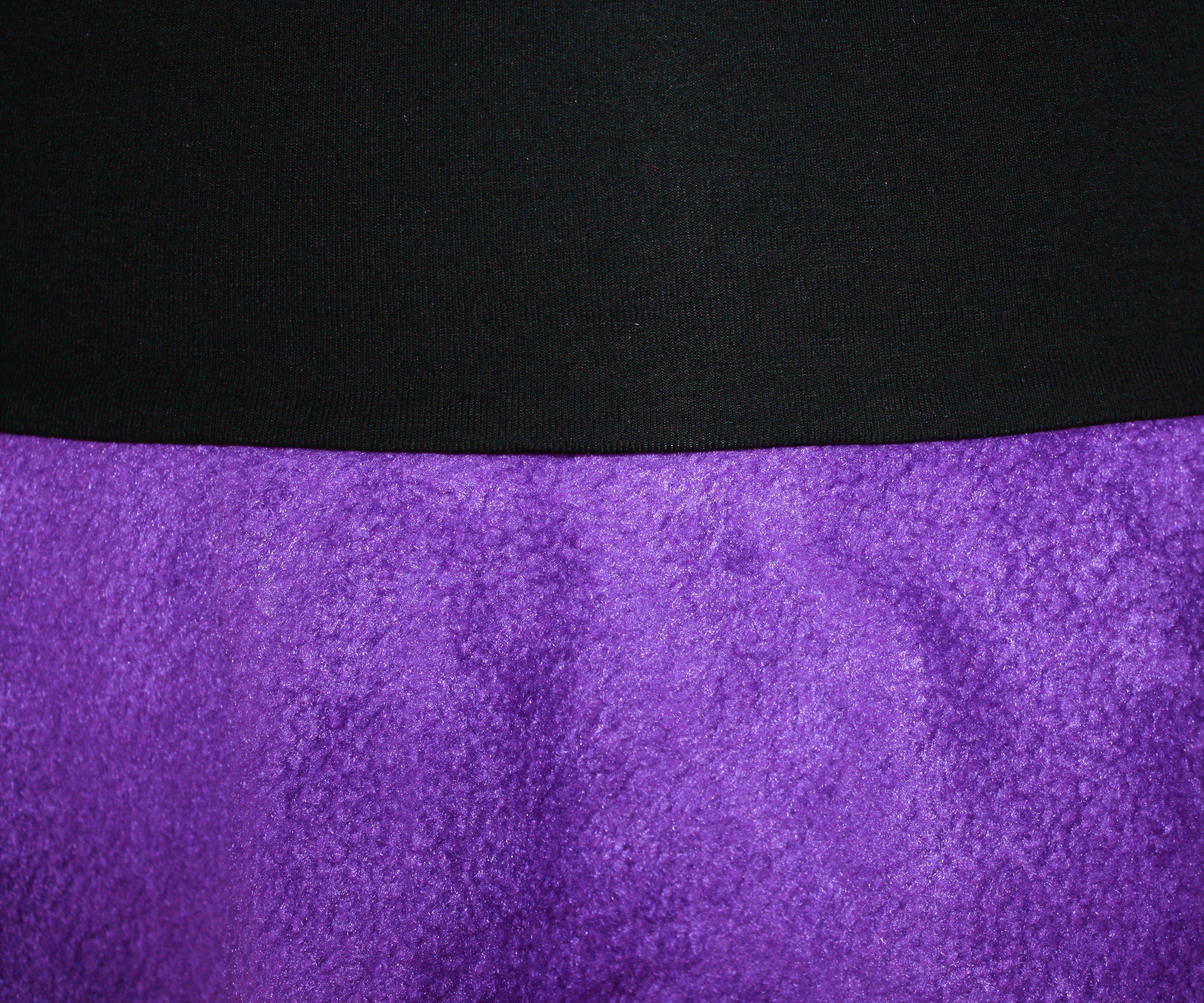 dunkle design A-Linien-Rock Fleece 57cm elastischer Bund