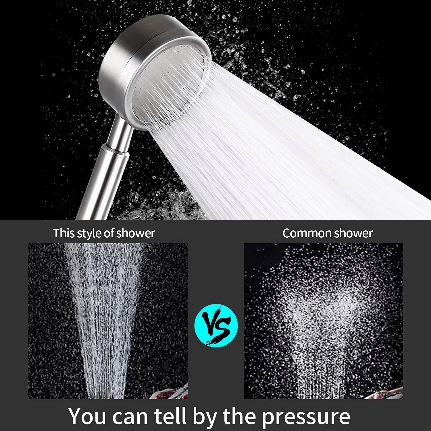 Forrlite Handbrause Duschkopf mit Schlauch 1,5m, Duschbrause Hochdruck Dusc günstig online kaufen