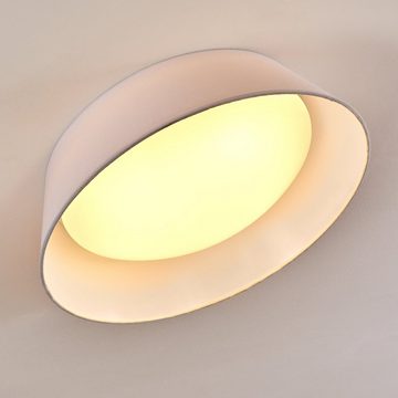 hofstein Deckenleuchte LED Design Decken Lampen Stoff weiß Wohn Schlaf Zimmer Beleuchtung