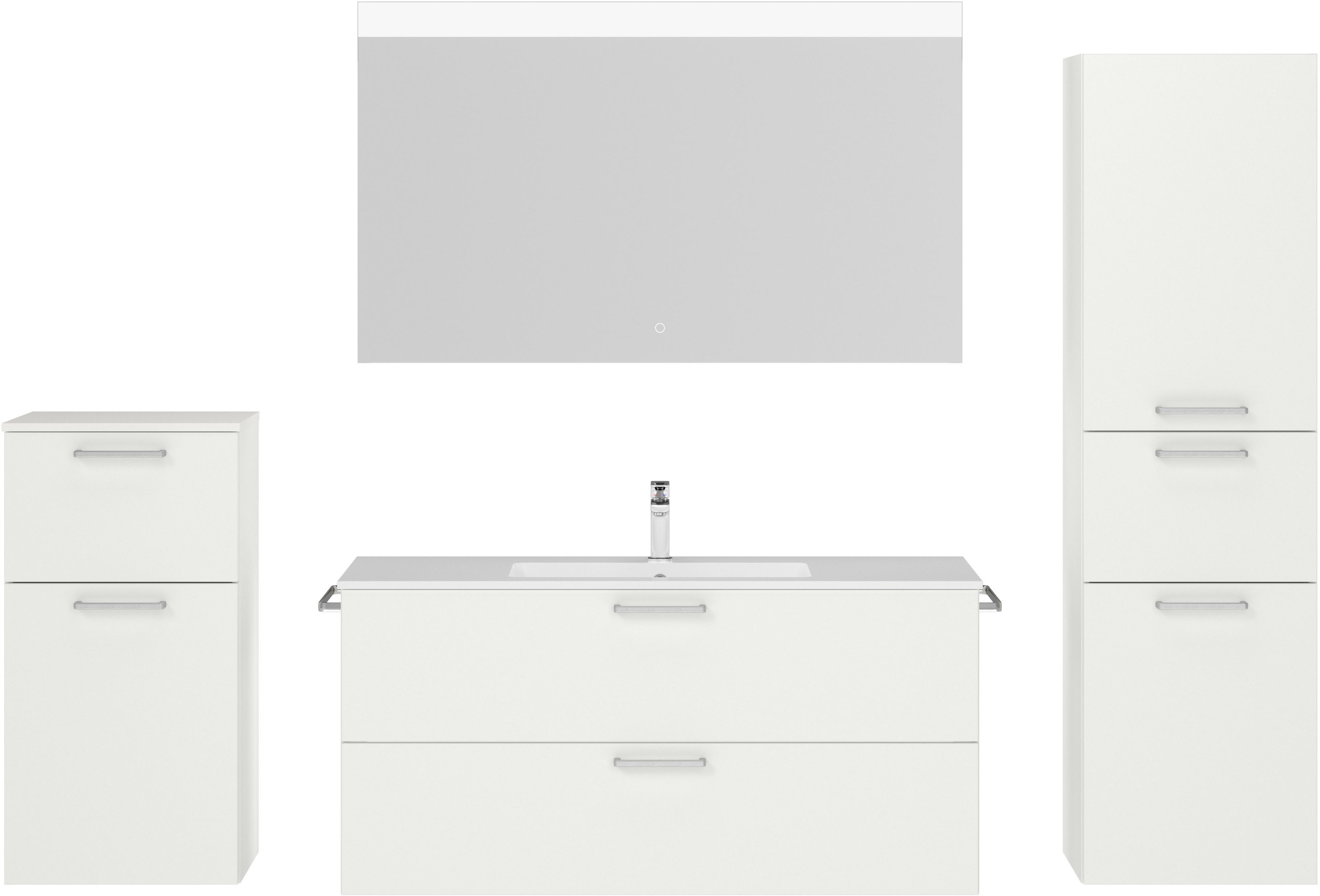 nobilia® Badmöbel-Set Tolvina, (4-St., vormontiert, mit günstig online kaufen