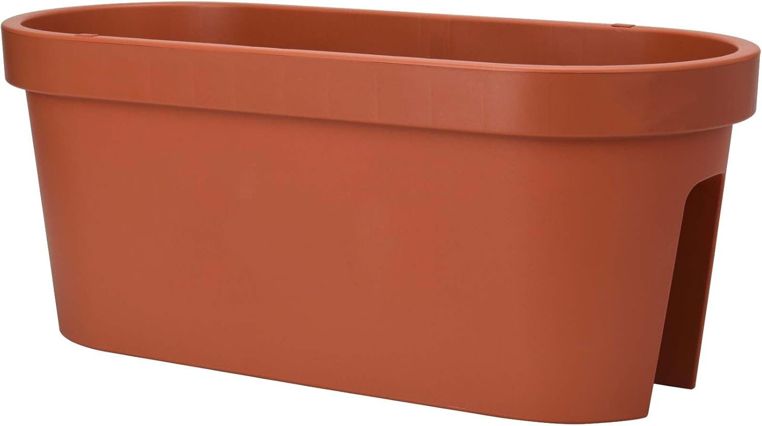 mucHome Balkonkasten für Geländer Breite 60cm Kunststoff Blumenkasten Blumentopf Pflanztopf