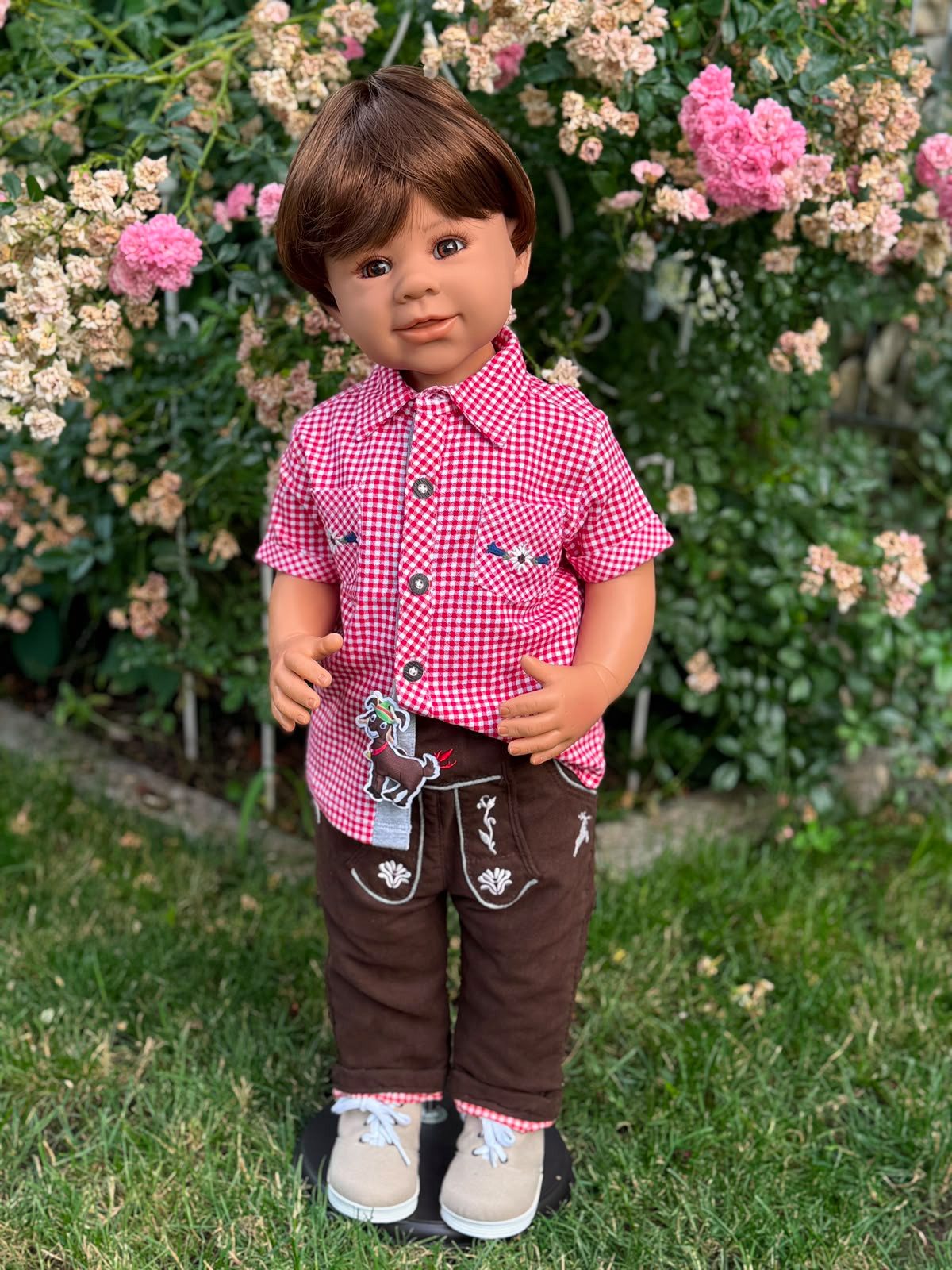 CMTPUPPENGALERIE Stehpuppe Leo von Monika Levenig - 79 cm - braun (1-tlg)