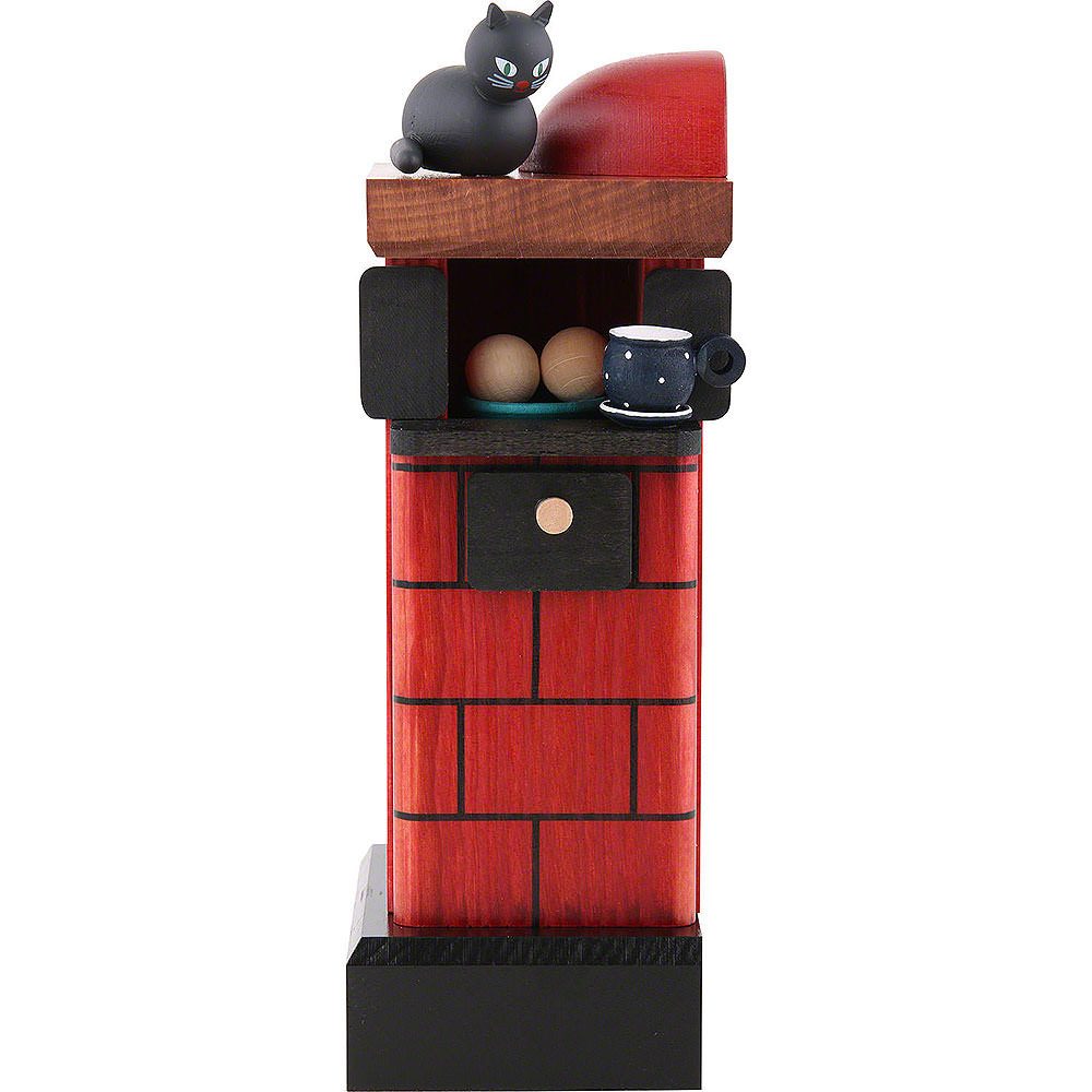 KWO Kunstgewerbe Werkstätten Räuchermännchen Kachelofen rauchend rot (20cm) Räuchermann von KWO