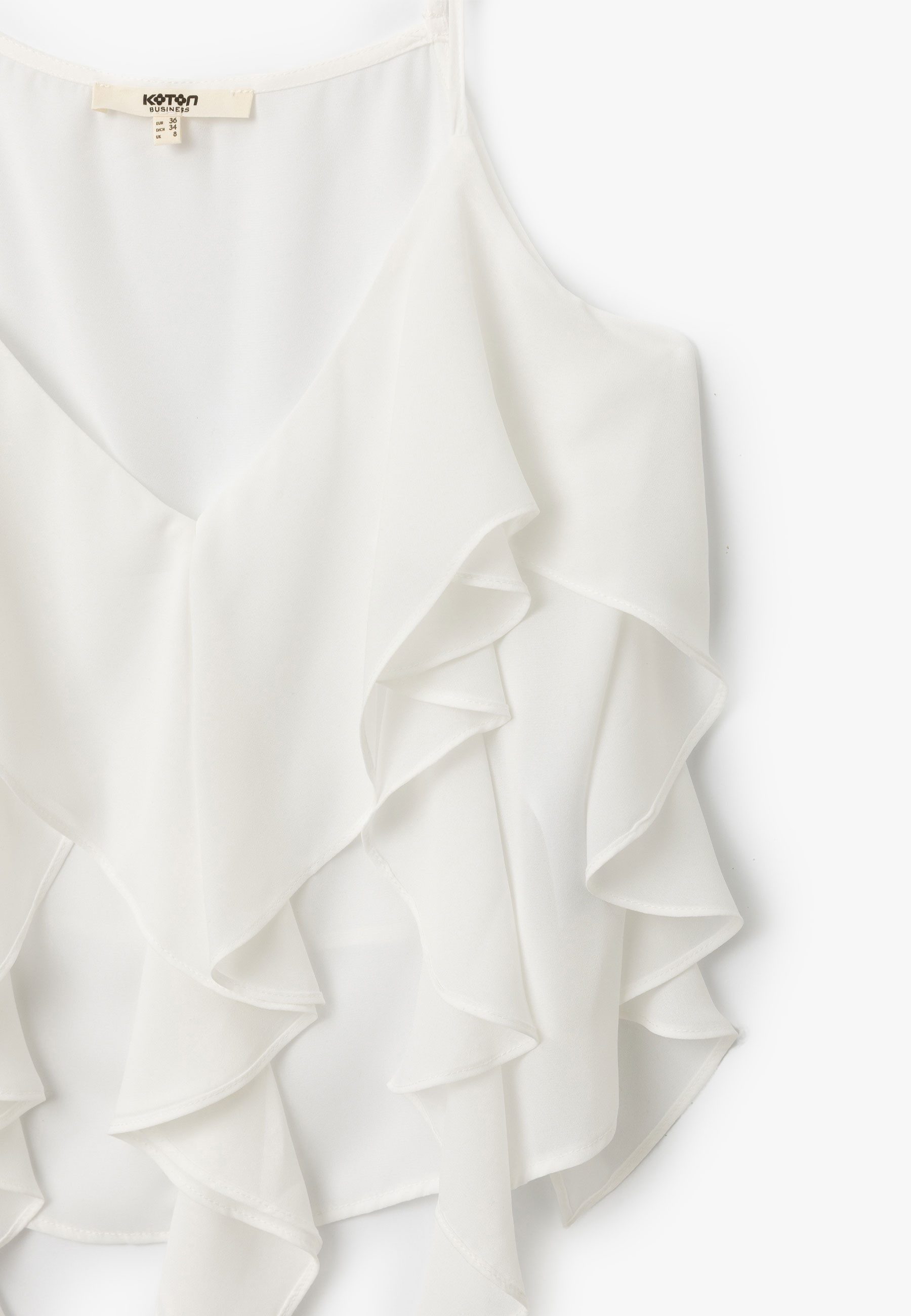 Koton Tanktop V-Kragen Ärmellos Tanktop günstig online kaufen