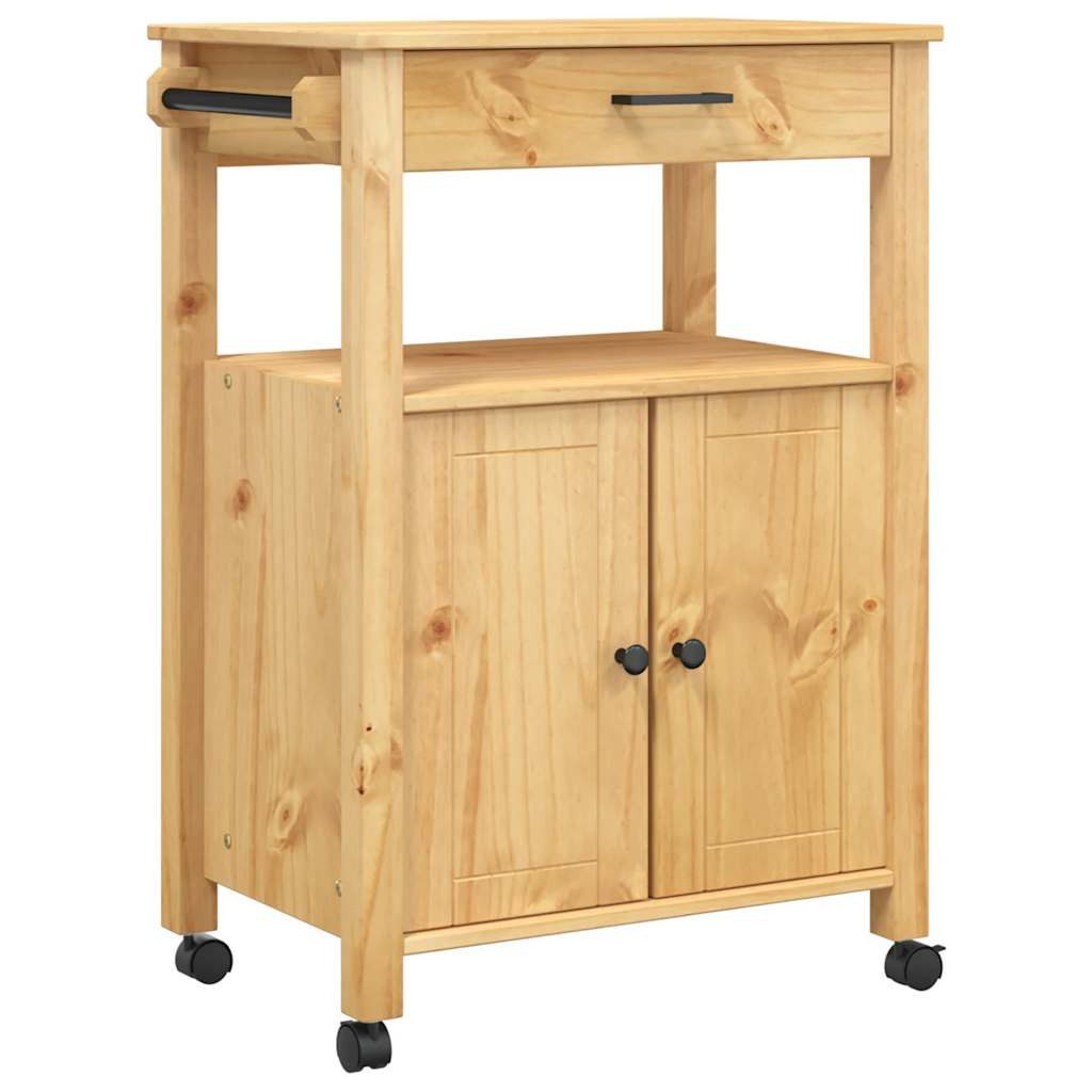 vidaXL Küchenwagen Küchenwagen MONZA 60x40x88,5 cm Massivholz Kiefer