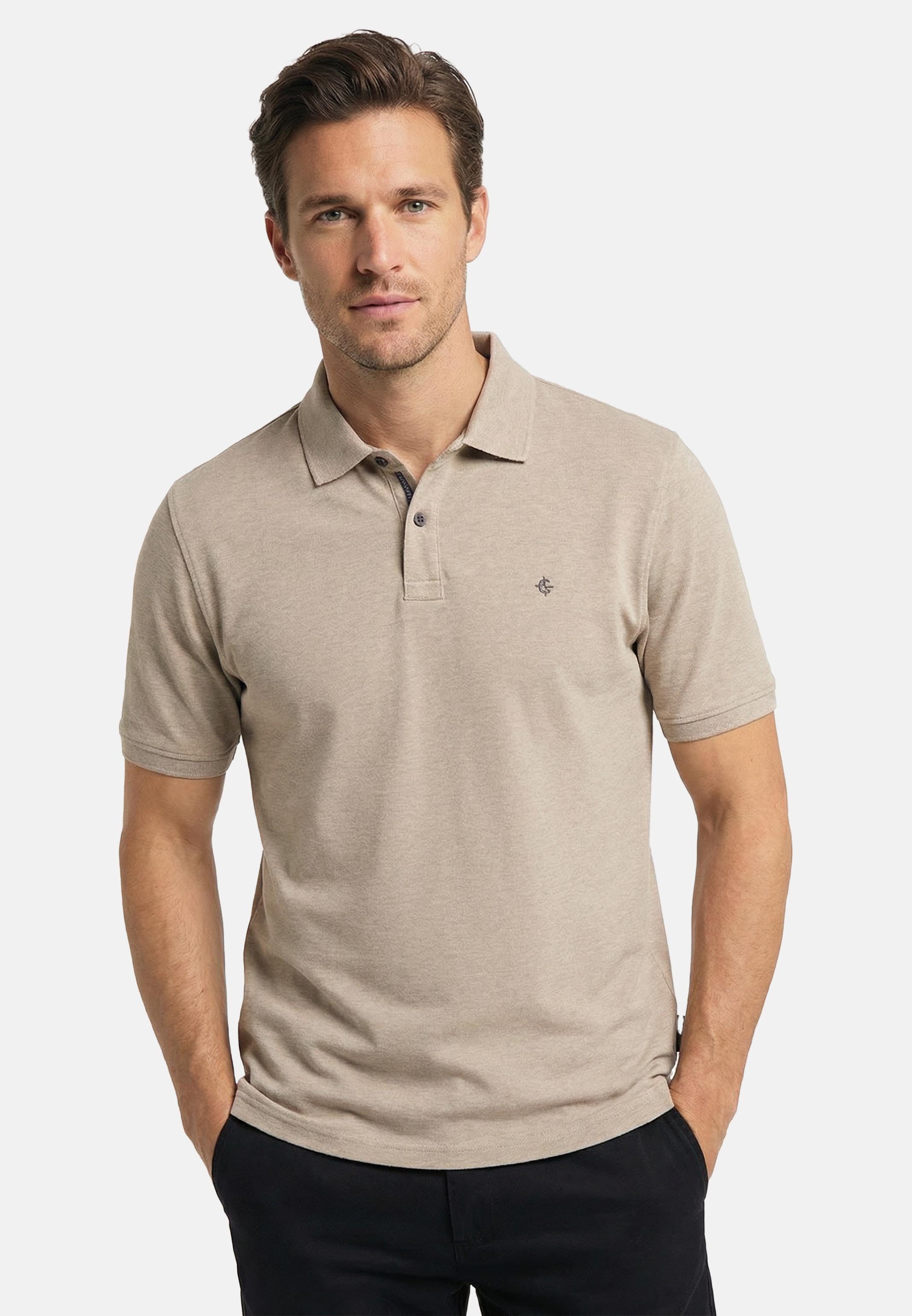CASAMODA Poloshirt Basic (1-tlg) Poloshirt - Baumwolle - Atmungsaktiv - Kleurcontrasterende knoppen