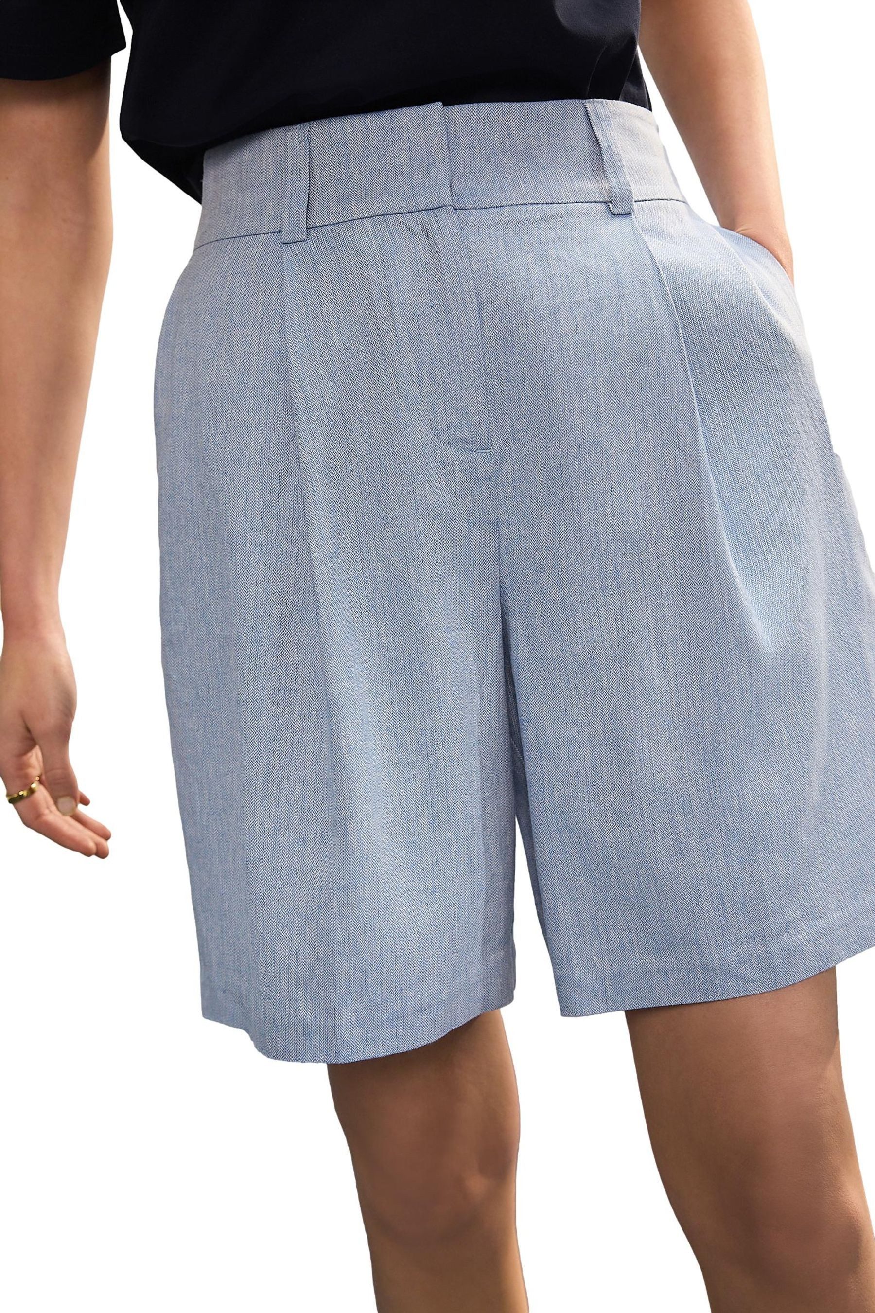 Next Shorts Strukturierte Chambray-Shorts mit Leinenanteil günstig online kaufen