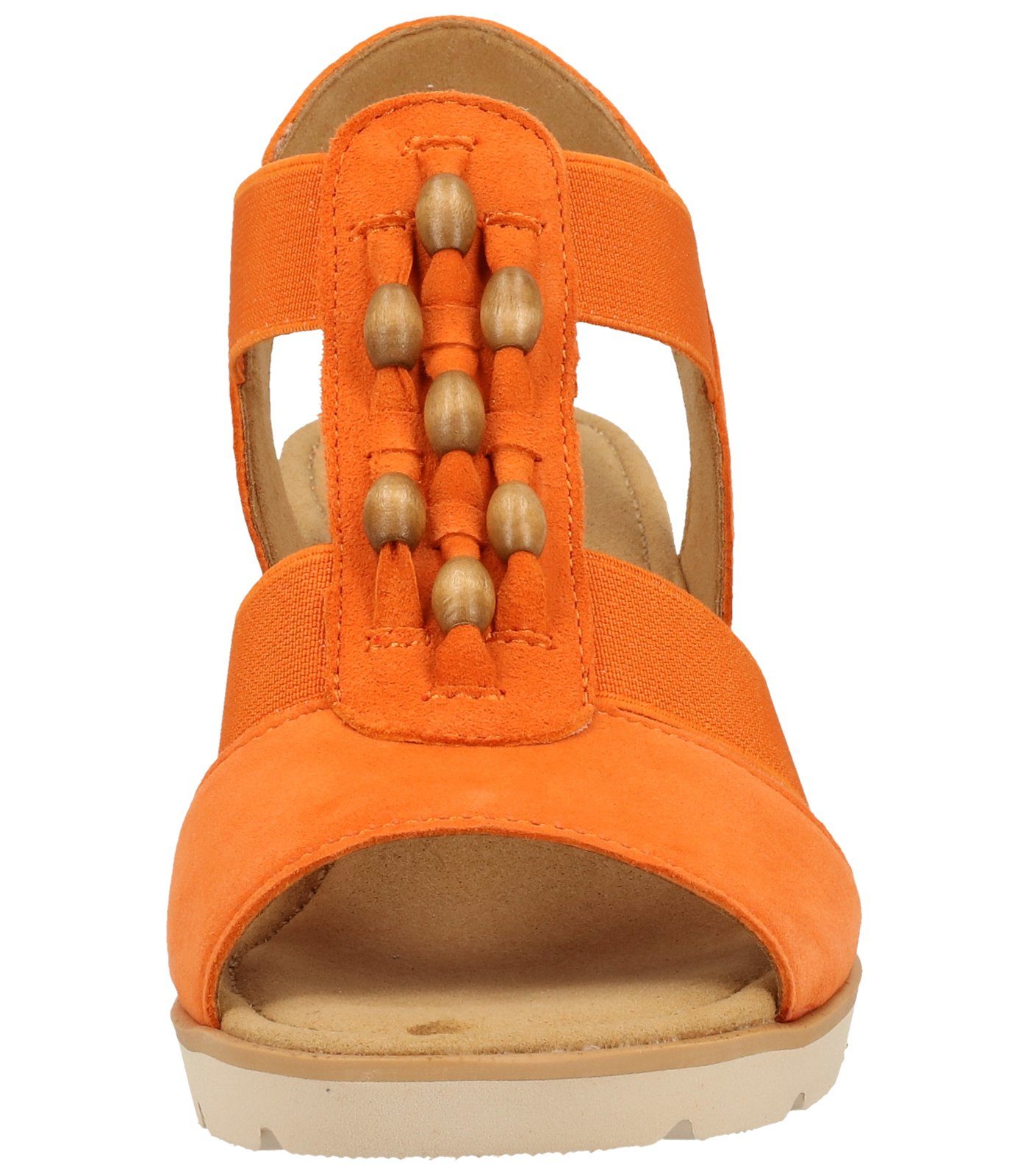 Gabor Leder/Textil Orange Keilsandalette Sandalen