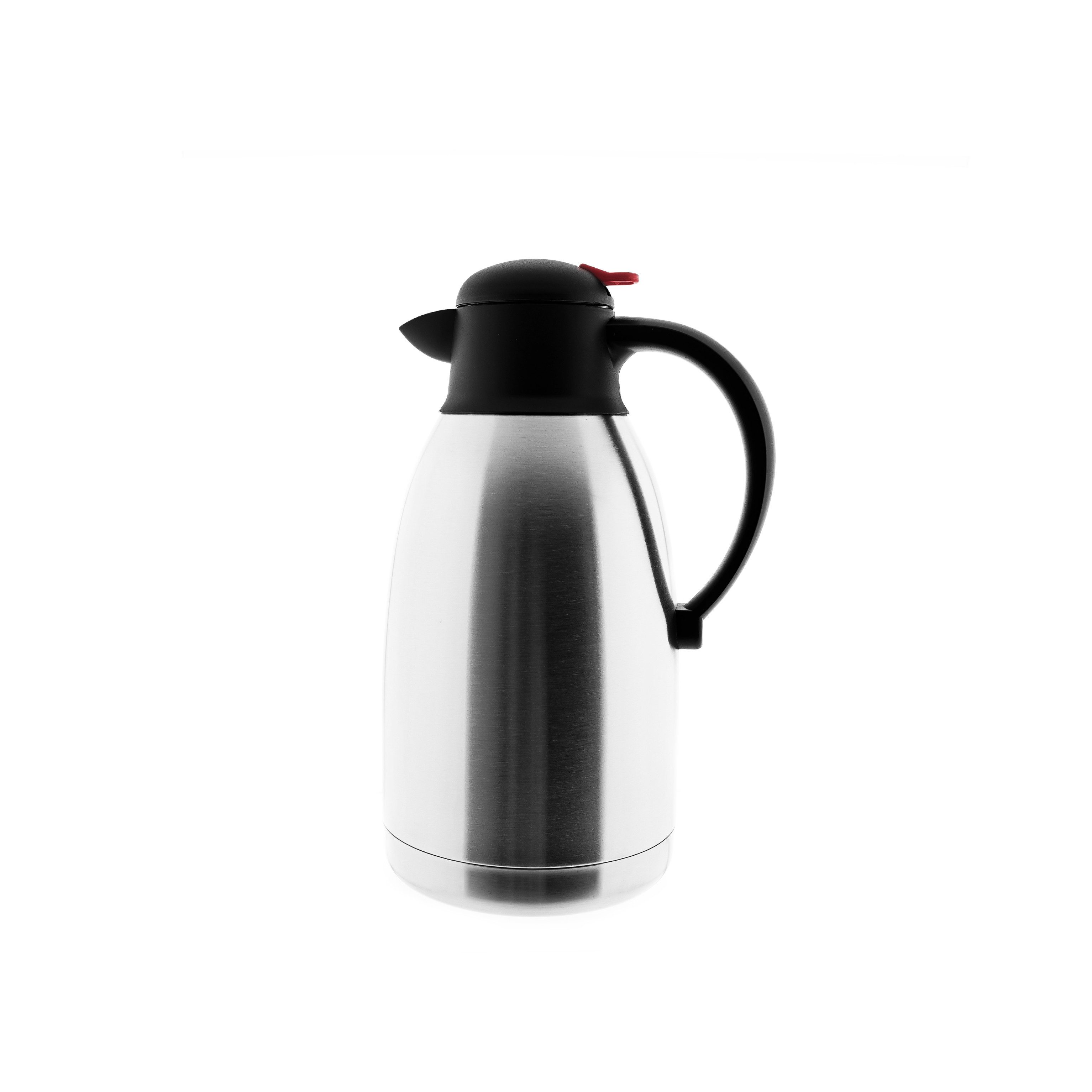Isolierkanne Thermoskanne aus Edelstahl Kaffeekanne Teekanne in Silber 3,0L
