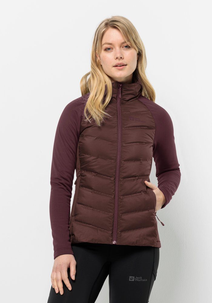 Jack Wolfskin Daunenjacke TASMAN HYBRID dark-maroon W DOWN