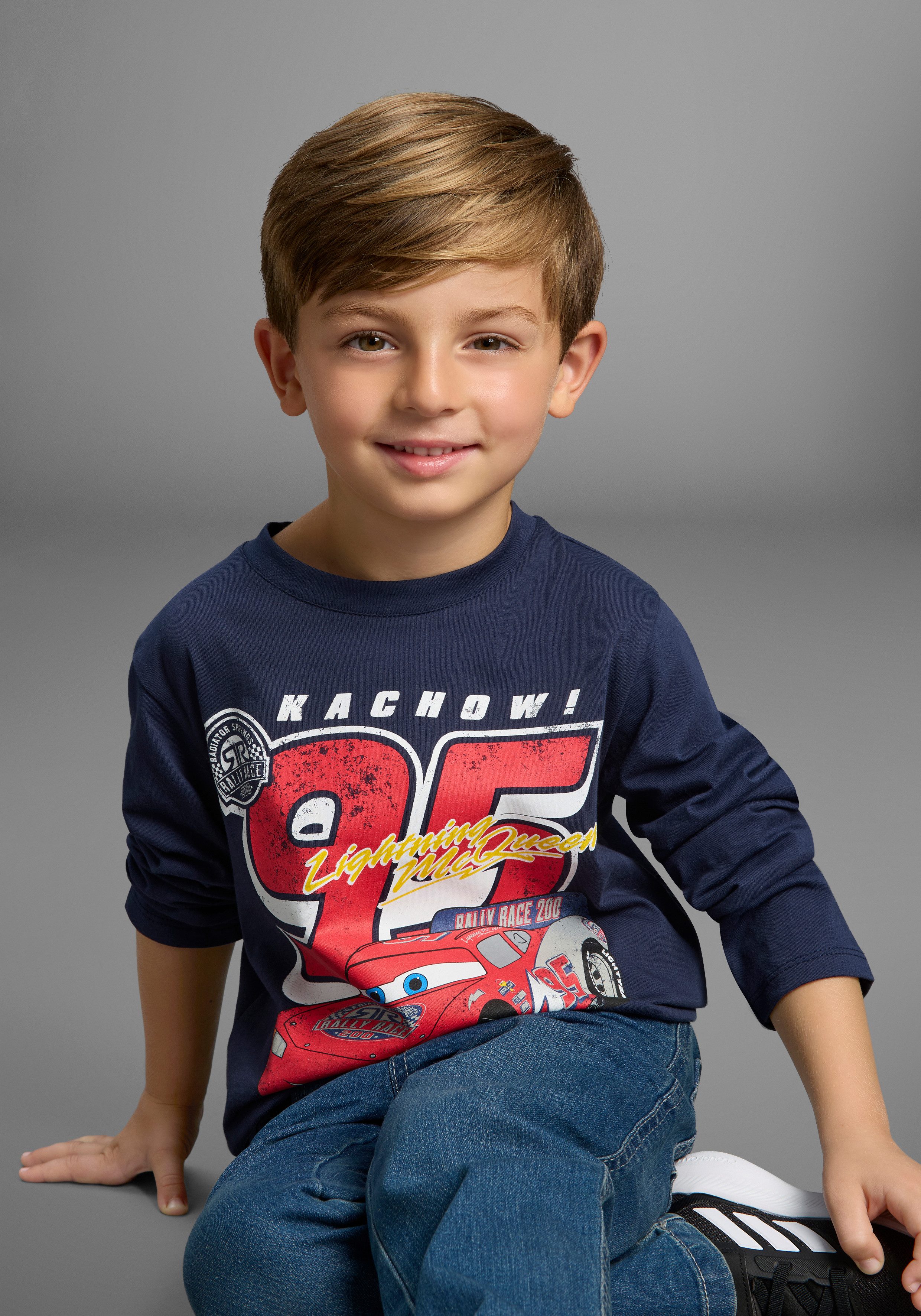 KIDSWORLD Langarmshirt CARS Lightning McQueen - Disney Shirt Disney Shirt : CARS