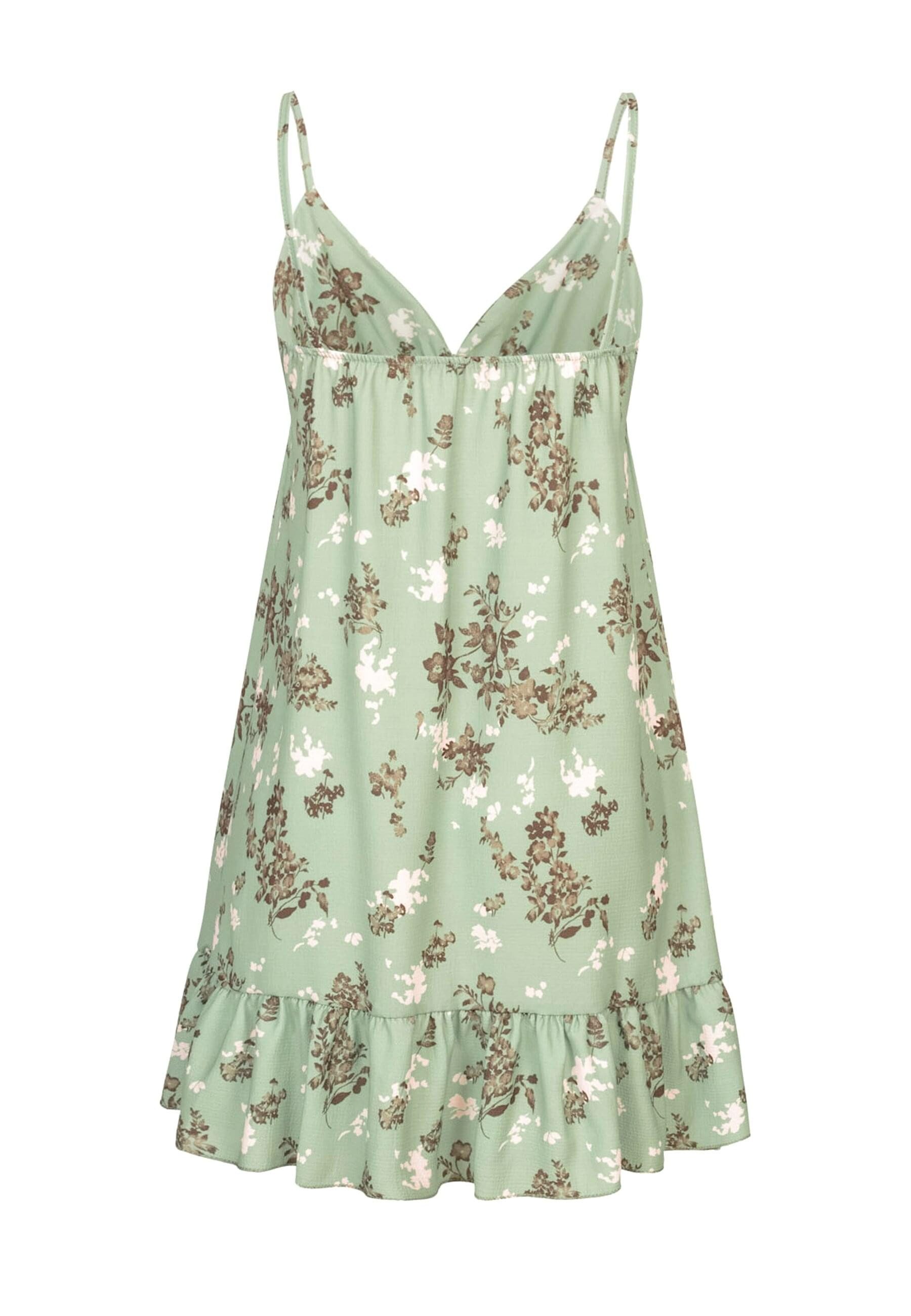 CLOUD 5IVE Shirtkleid CLOUD 5IVE Struktur Träger Kleid mit Floralem Print ( günstig online kaufen