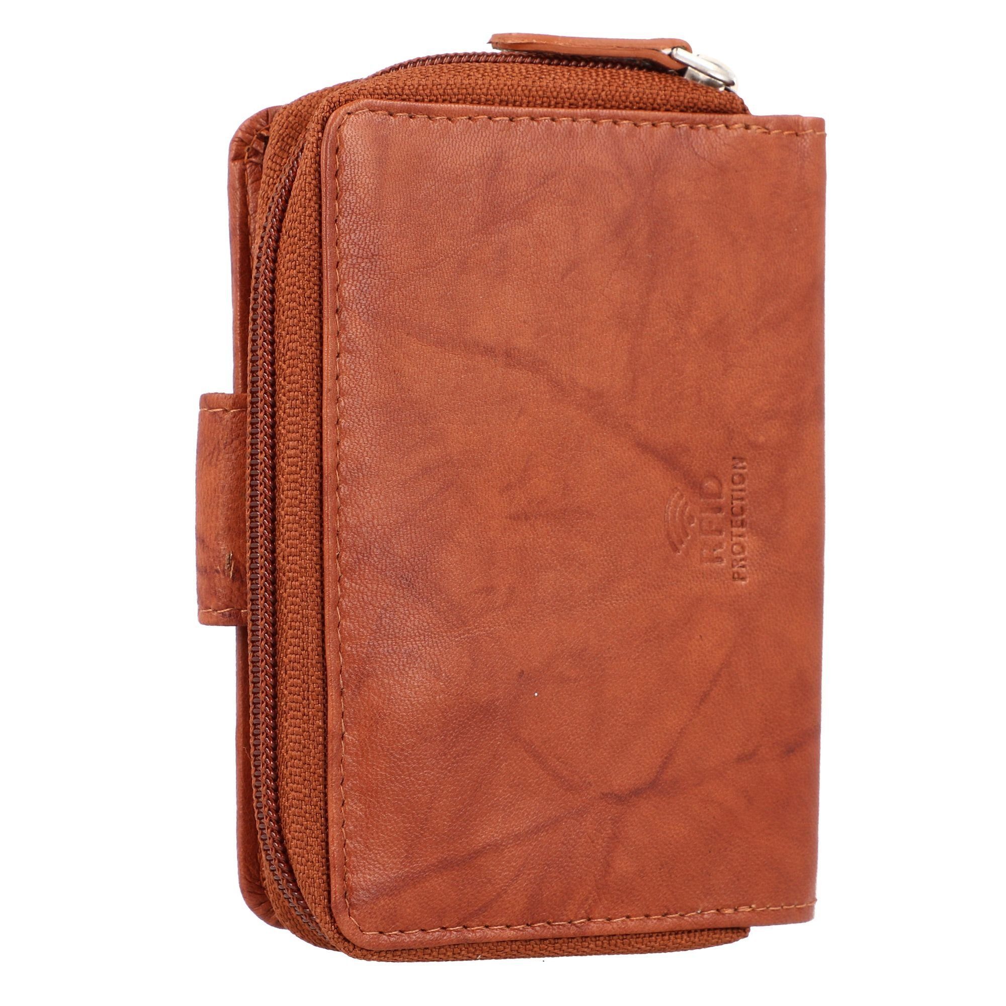 Greenburry Geldbörse Basic, Leder cognac