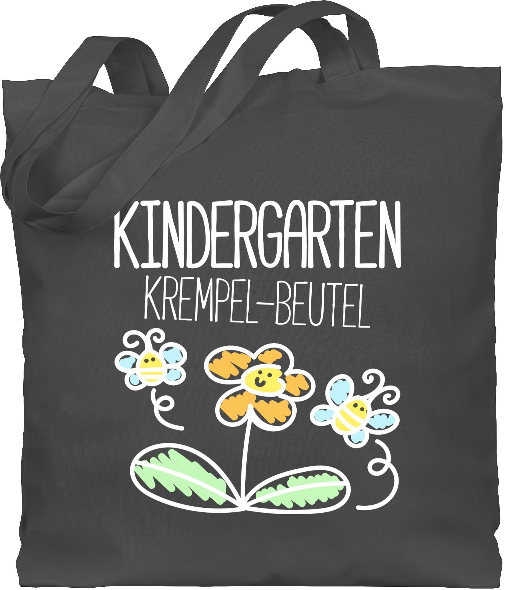Shirtracer Umhängetasche Kindergarten Krempel-Beutel, Turnbeutel bedruckt 1 Dunkelgrau