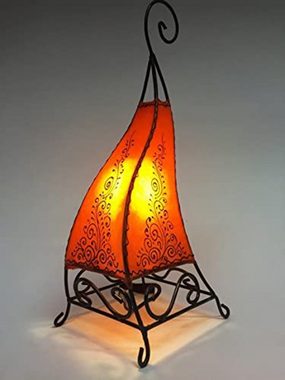 Marrakesch Orient & Mediterran Interior Stehlampe Hennalampe Rahaf 50cm, Marokkanische Leder Stehlampe