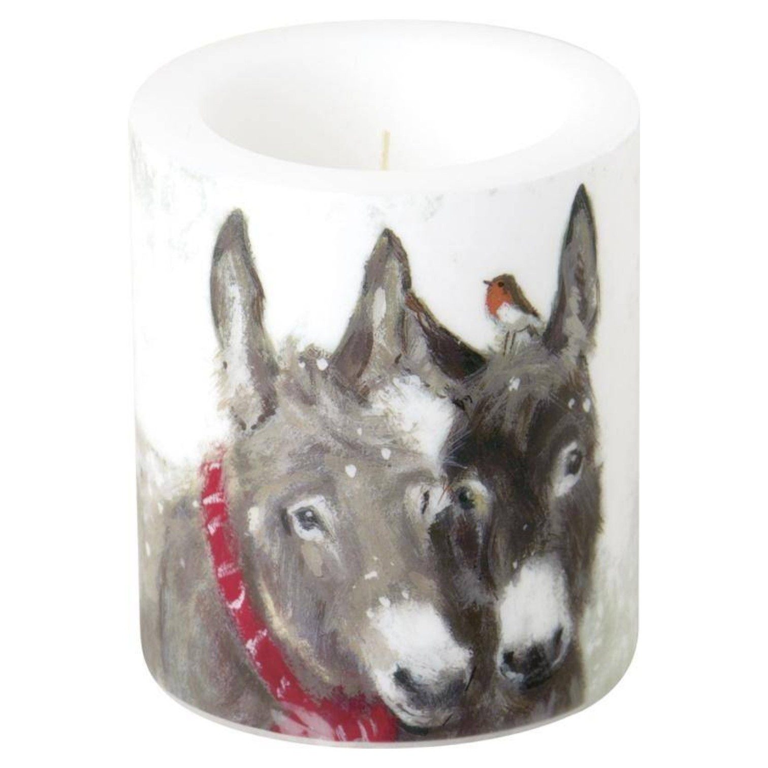 Ihr Ideal Home Range GmbH Windlicht Pips and Grey (1 St), aus 100% Paraffin, 50 Stunden Brenndauer