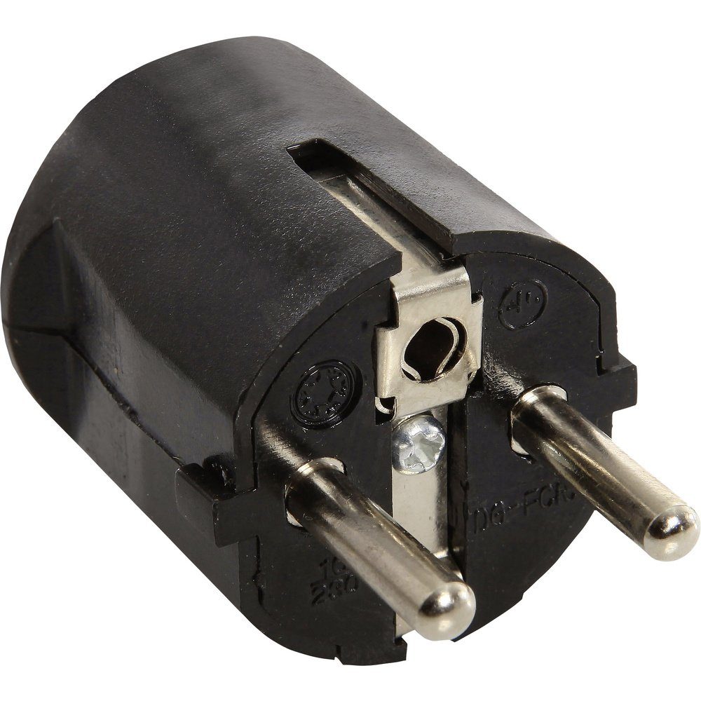 AS Schwabe 45032 Schutzkontaktstecker Kunststoff 230 V Schwarz IP20 Steckernetzteil