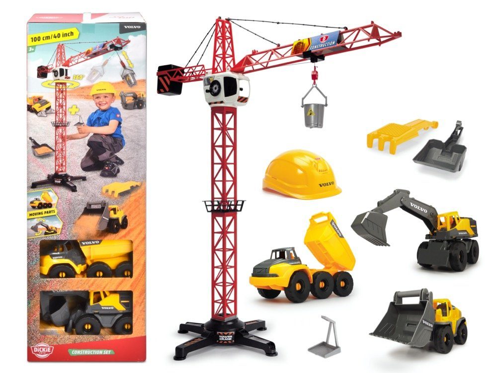 Dickie Toys Volvo Micro Builders 3er Set Spielzeugset Baustelle 3er Bagger 