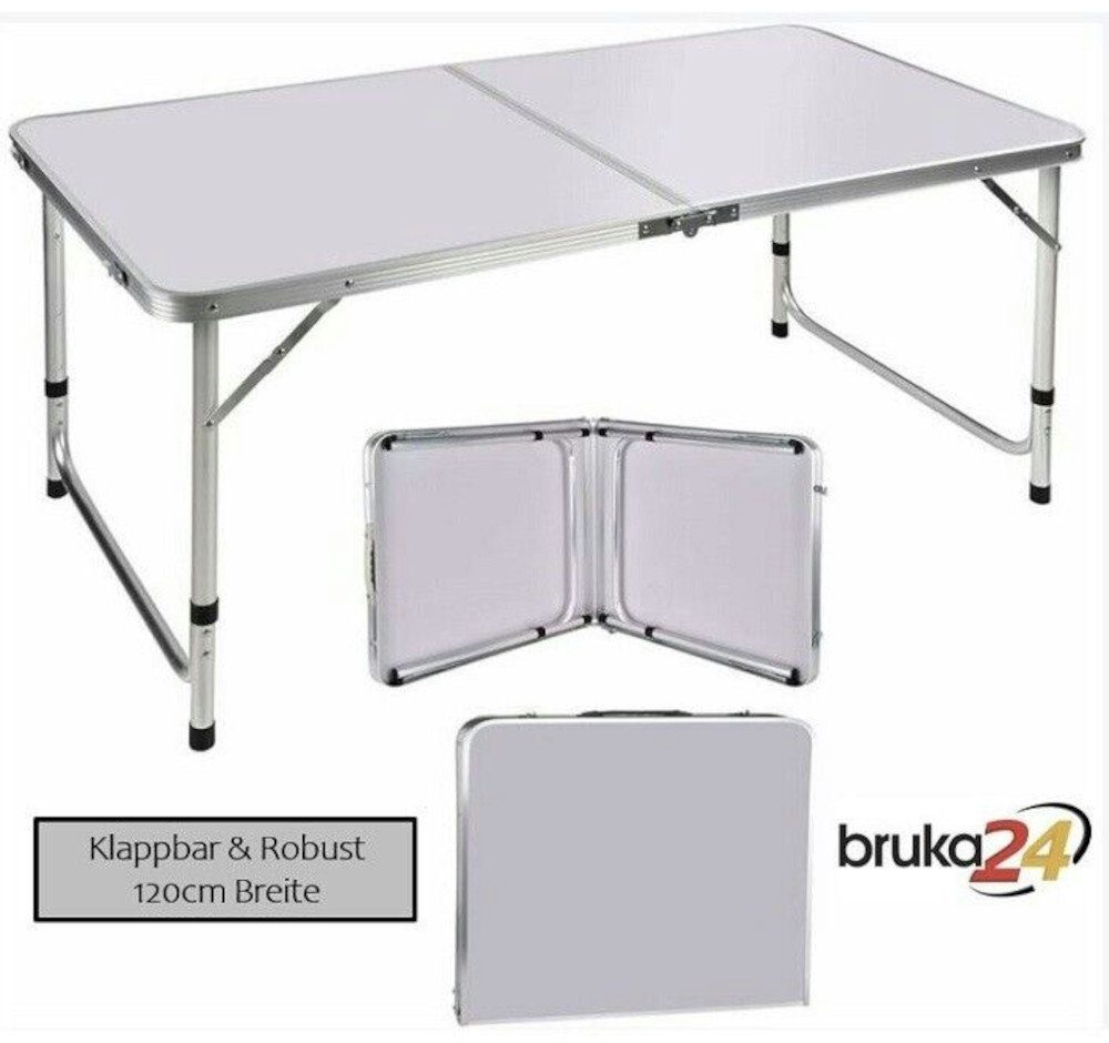Klapptisch Campingtisch COMPACT Weiß Klapptisch klappbarer Gartentisch