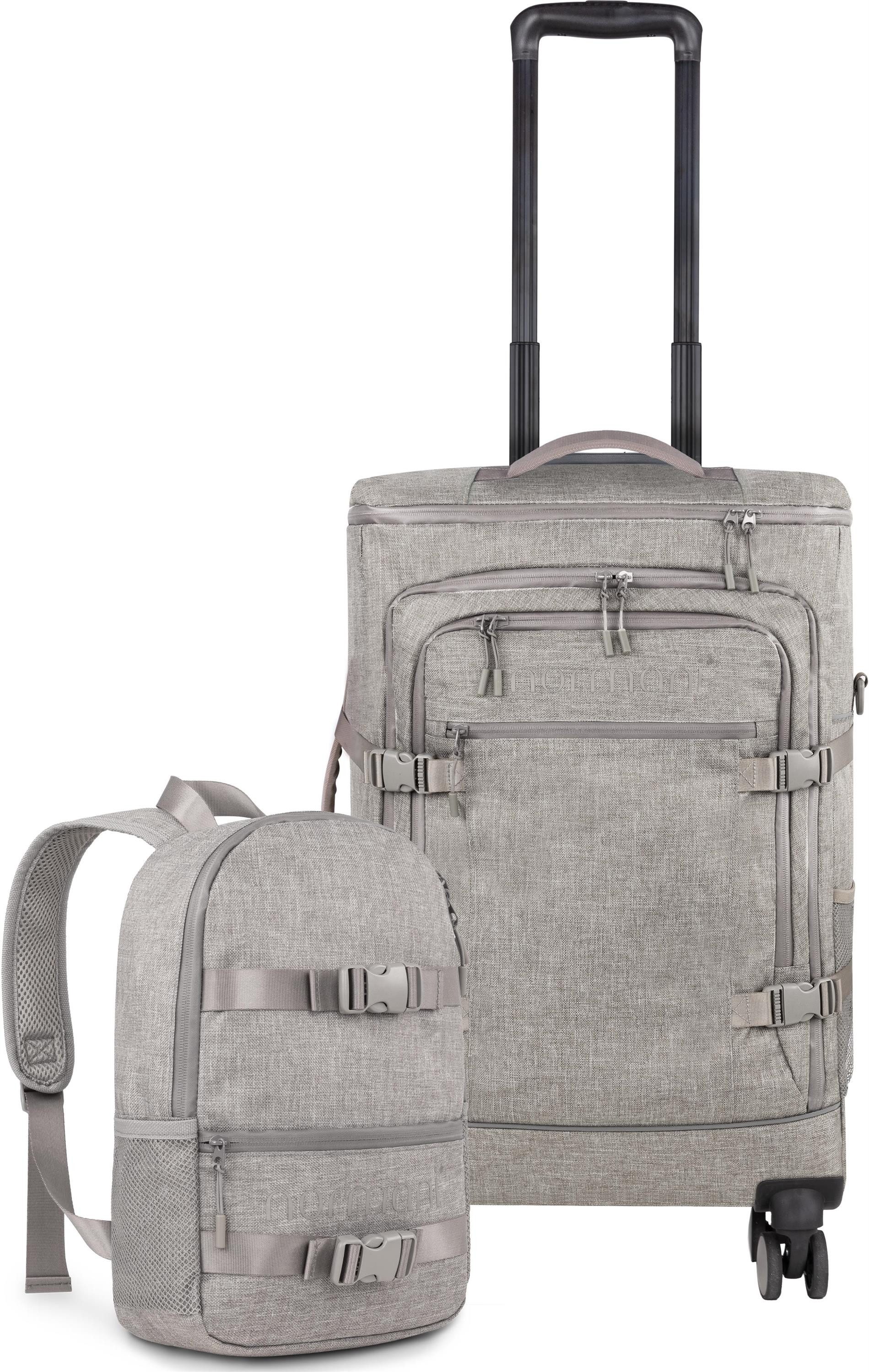 normani Reisetasche, Handgepäck Trolley Set mit Backpack