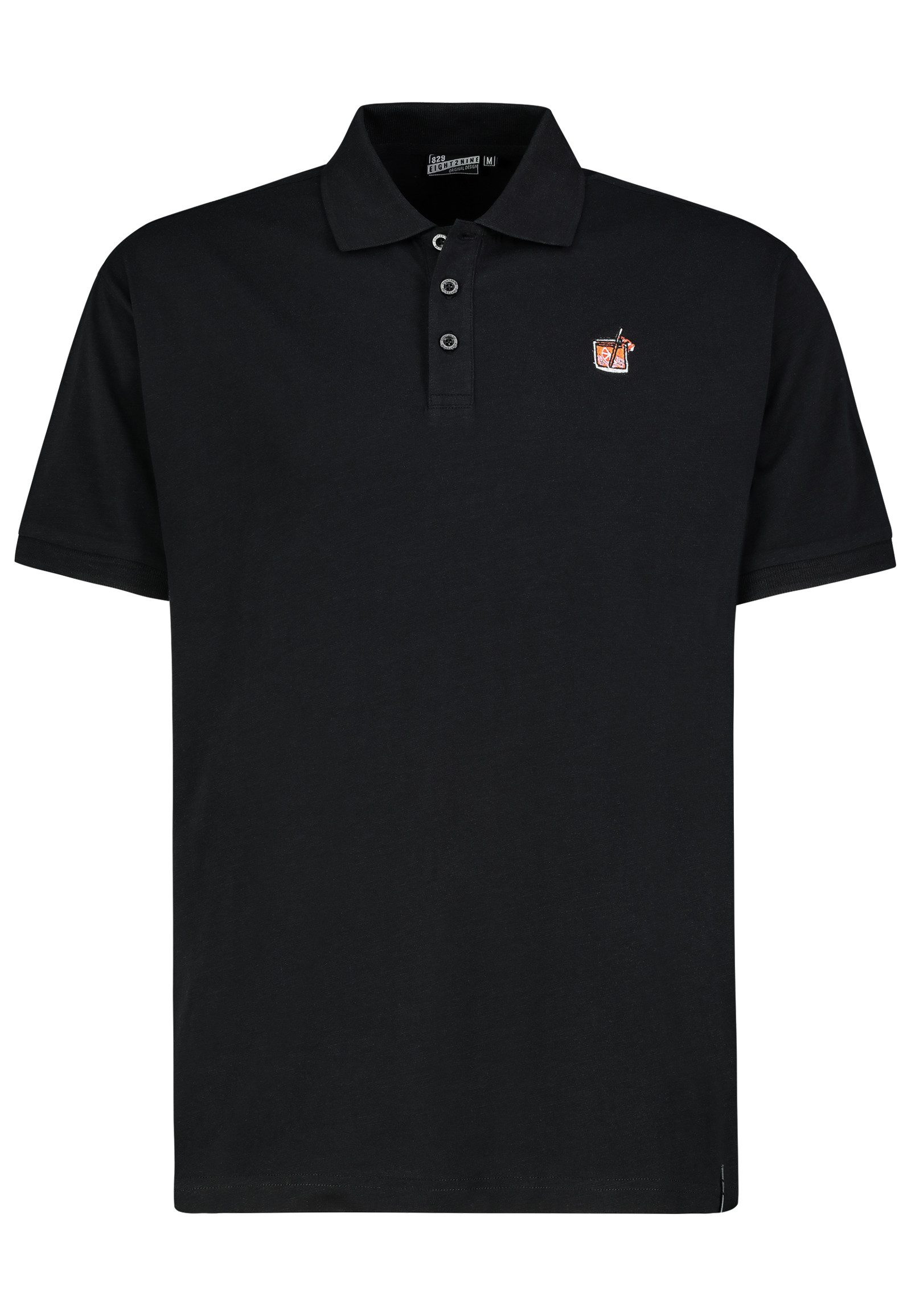 Eight2Nine Poloshirt mit Knopfleiste und Iconic Emblem Logo-Poloshirt