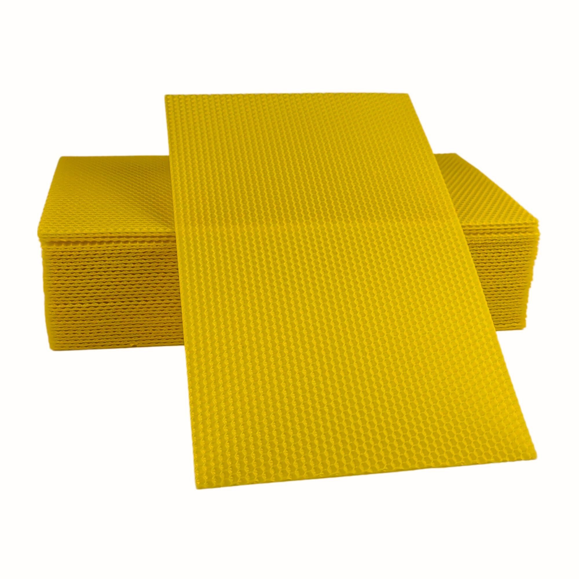 BIENEN SCHMIDT Bienenbeute Mittelwände Zandermaß 395 x 195 mm Bienenwachs Mittelwand Wachsplatte, Zander, 2,5 kg, Zellmaß 5,4 mm, sauber gewalzt
