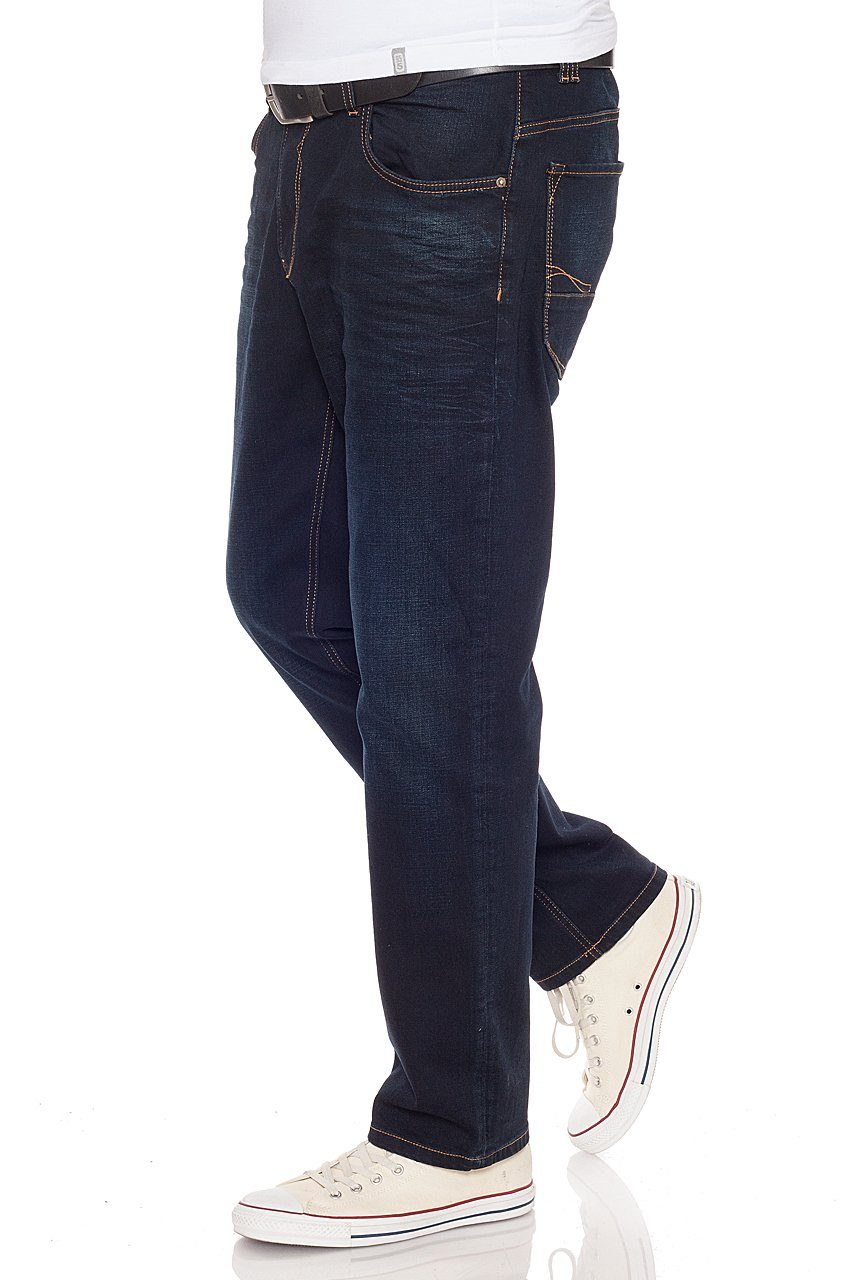 Blue Straight-Jeans Ricardo Jogg Blue Denim Regular M.O.D oder Caledon Miracle Fit Snowlake of